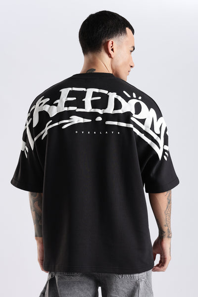 Freedom Garffetie Black Oversized Fit T-Shirt