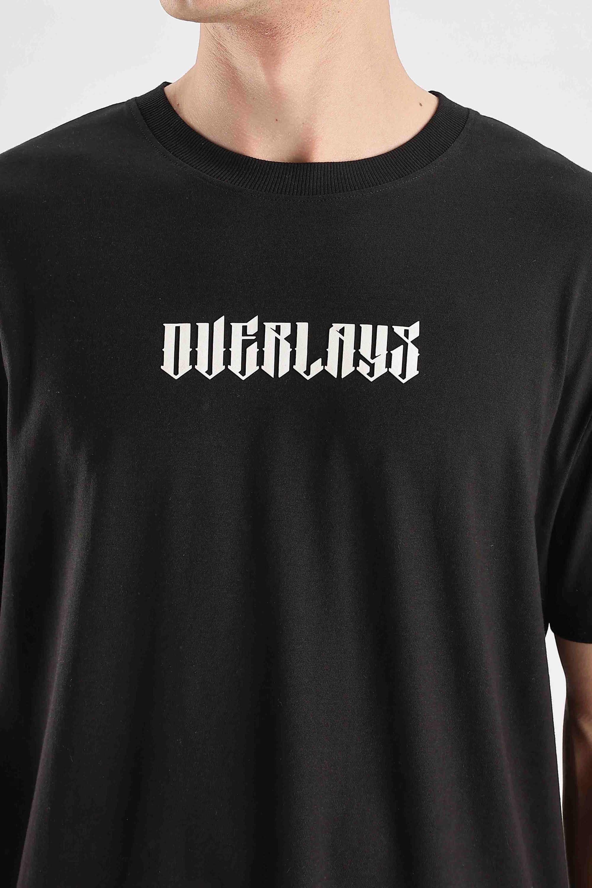 Chase Black Relaxed Fit T-Shirt - 100% Cotton