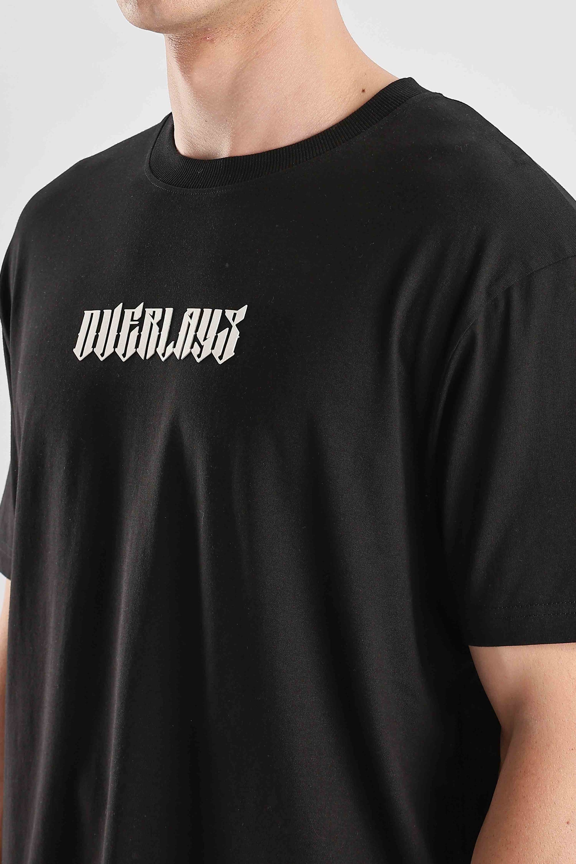 Chase Black Relaxed Fit T-Shirt - 100% Cotton