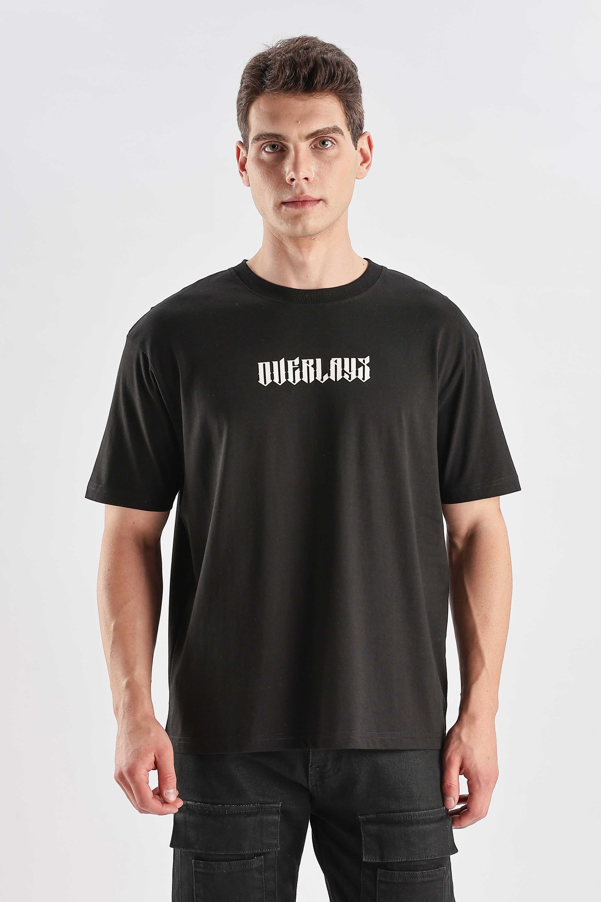 Chase Black Relaxed Fit T-Shirt - 100% Cotton