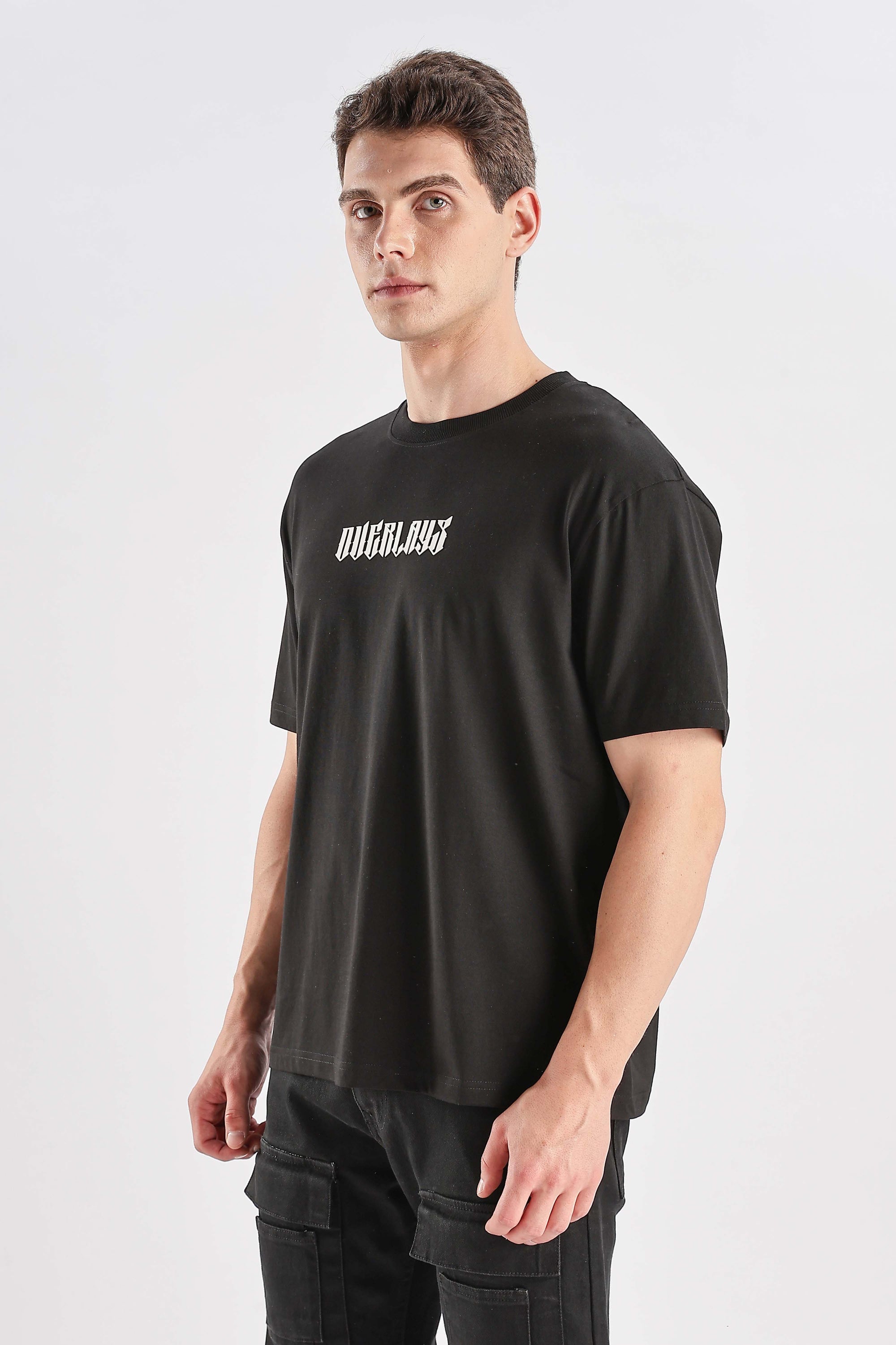 Chase Black Relaxed Fit T-Shirt - 100% Cotton