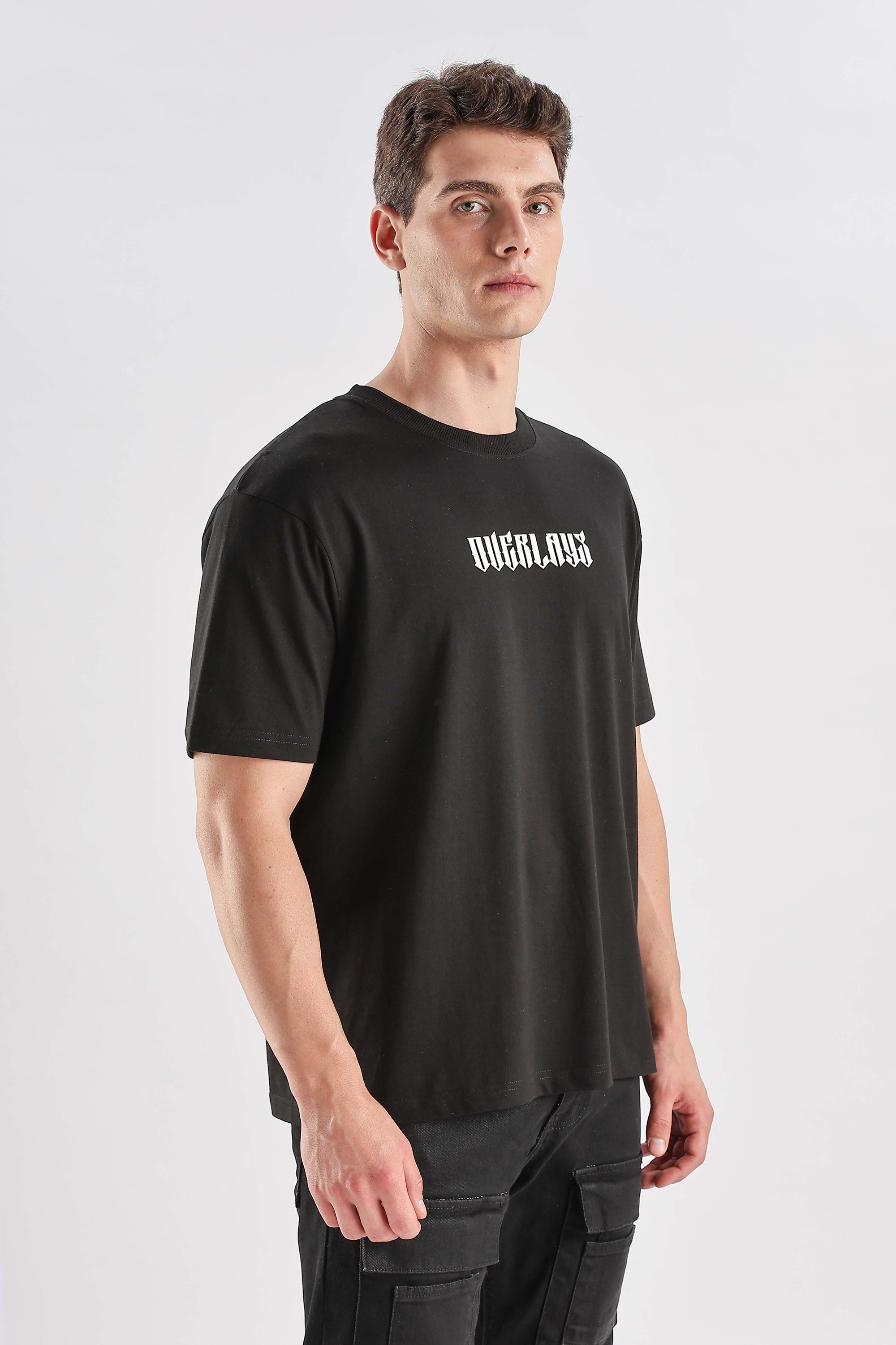 Chase Black Relaxed Fit T-Shirt - 100% Cotton