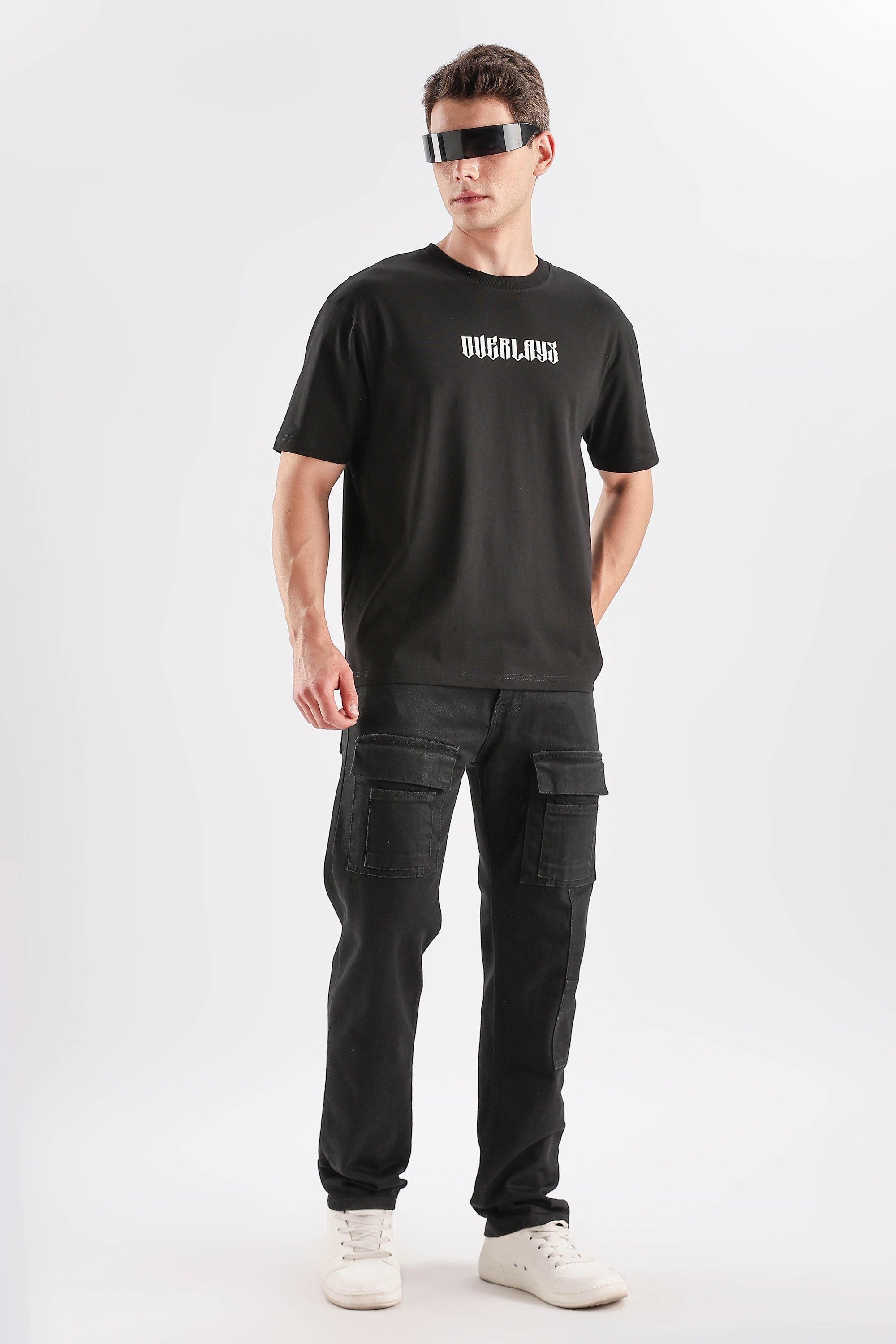 Chase Black Relaxed Fit T-Shirt - 100% Cotton