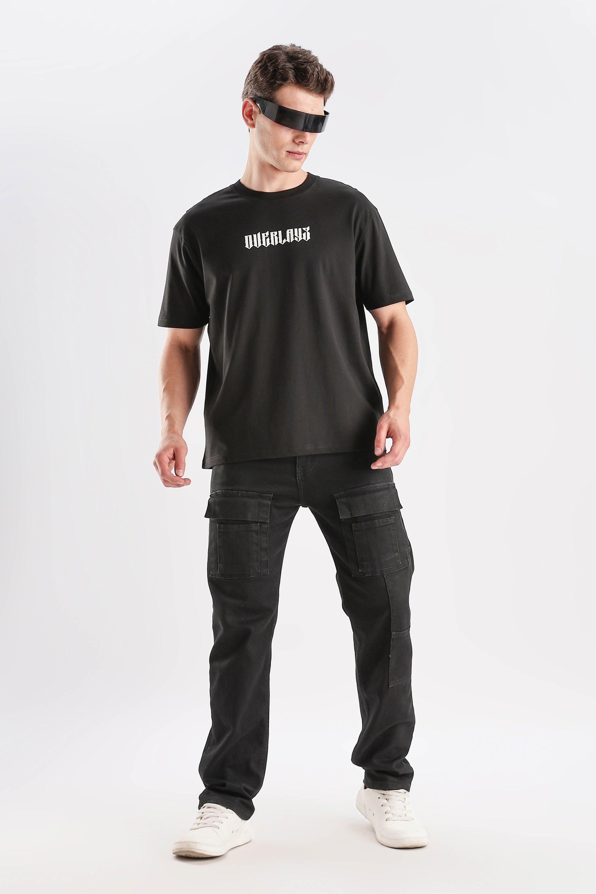 Chase Black Relaxed Fit T-Shirt - 100% Cotton