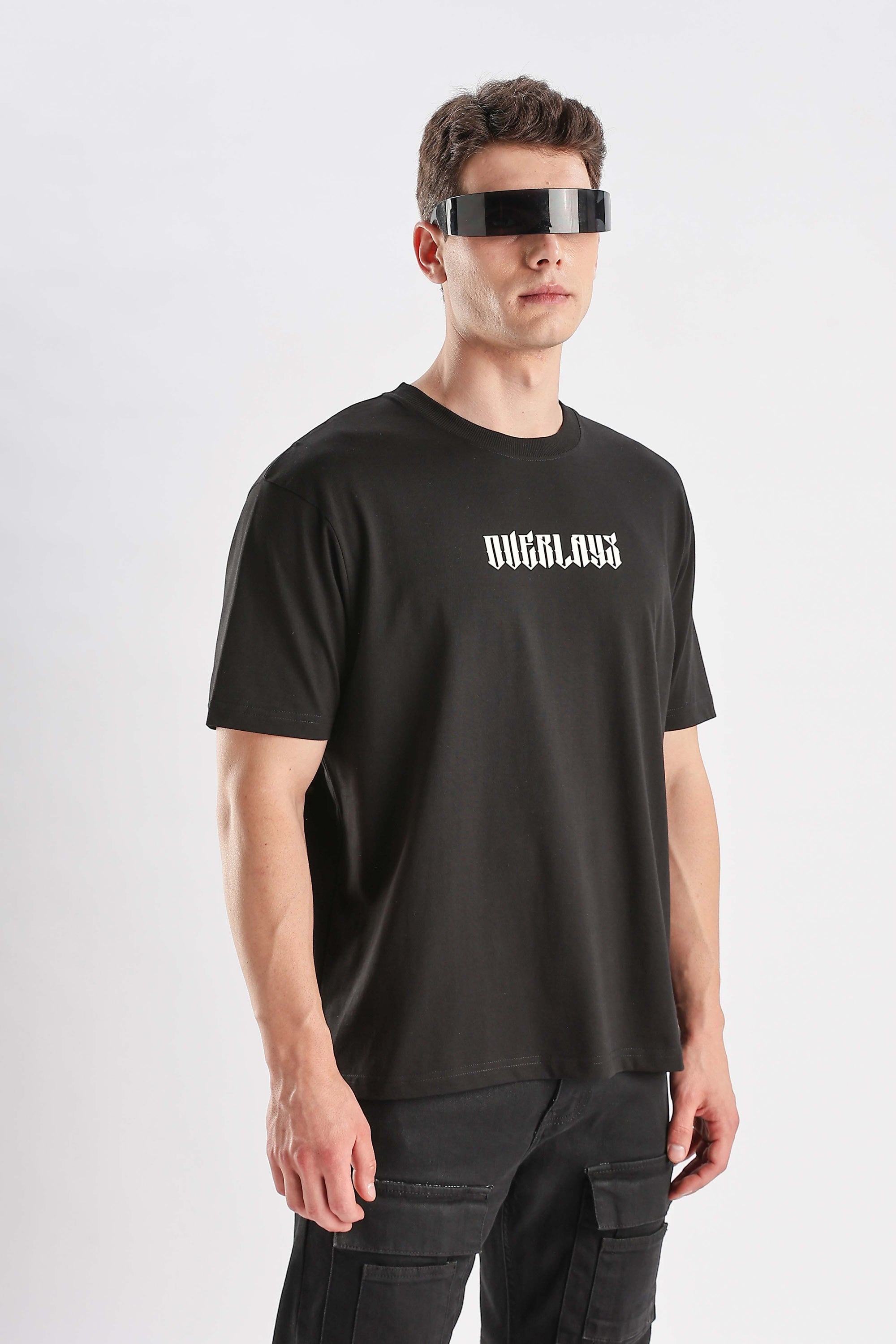 Chase Black Relaxed Fit T-Shirt - 100% Cotton