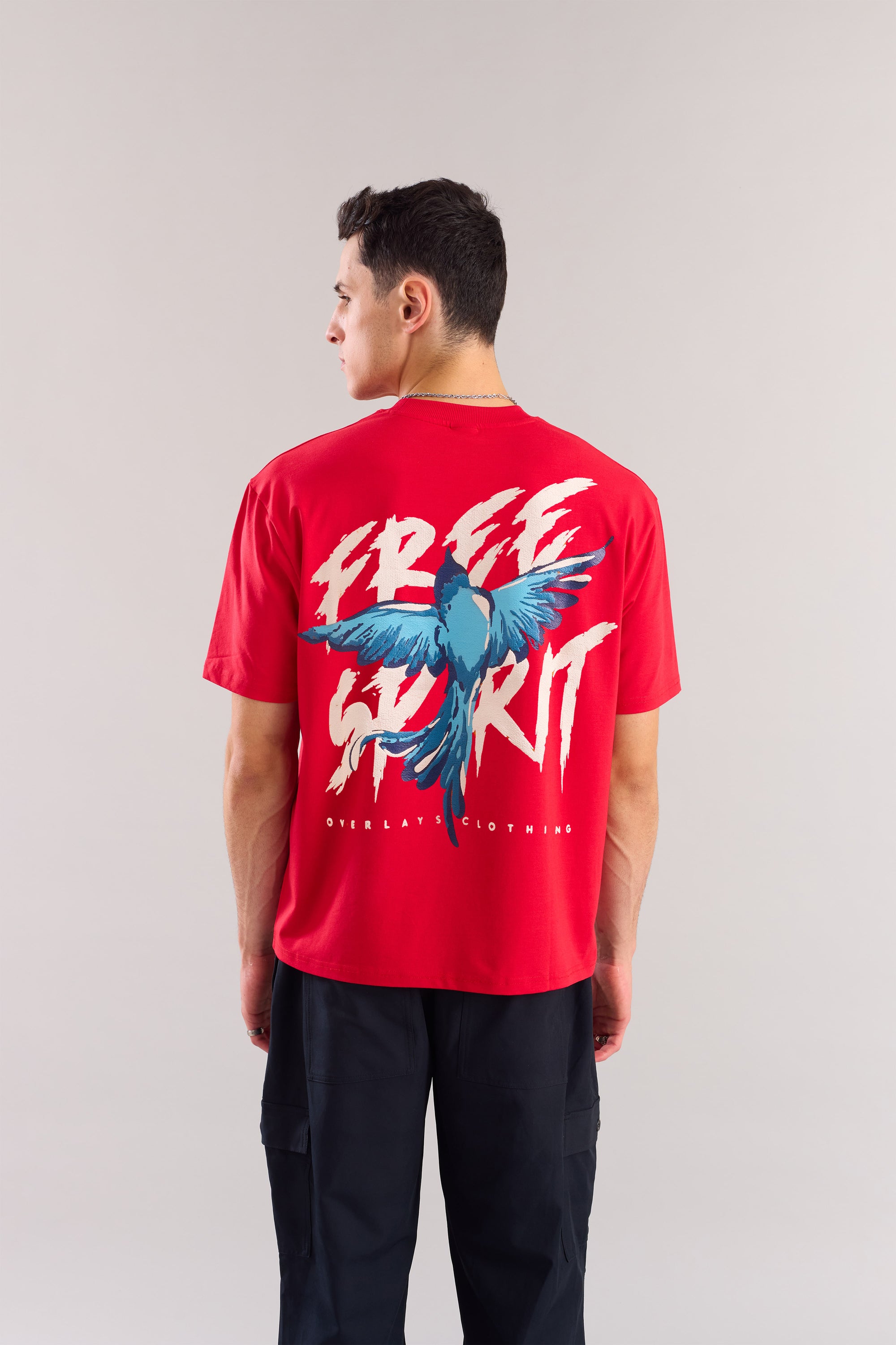 Red Free Spirit Relaxed Fit T-Shirt - Red