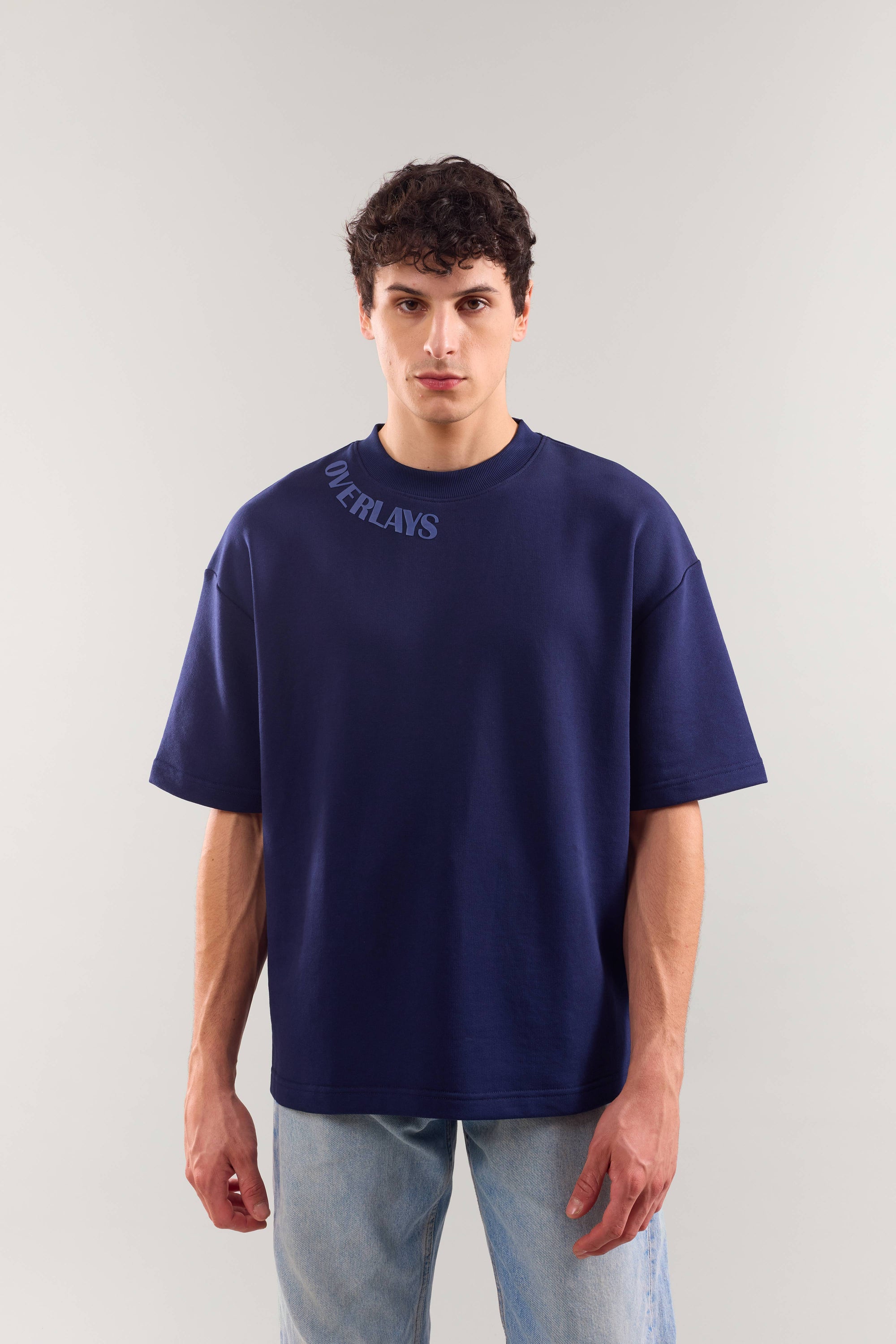Heavy Weight Navy Warrior Arc Oversized T-shirt