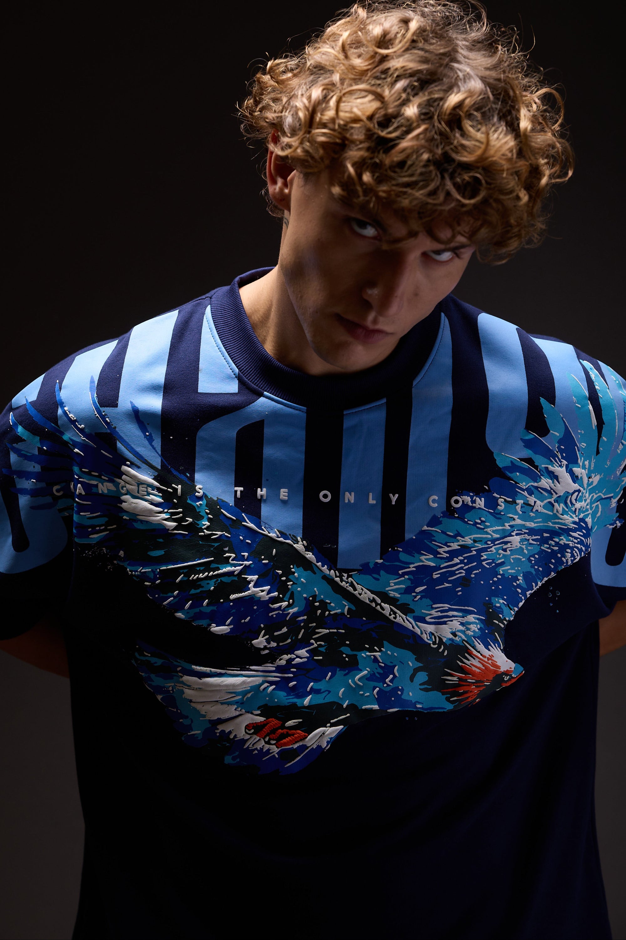 Sky Walker Navy Oversized T-Shirt