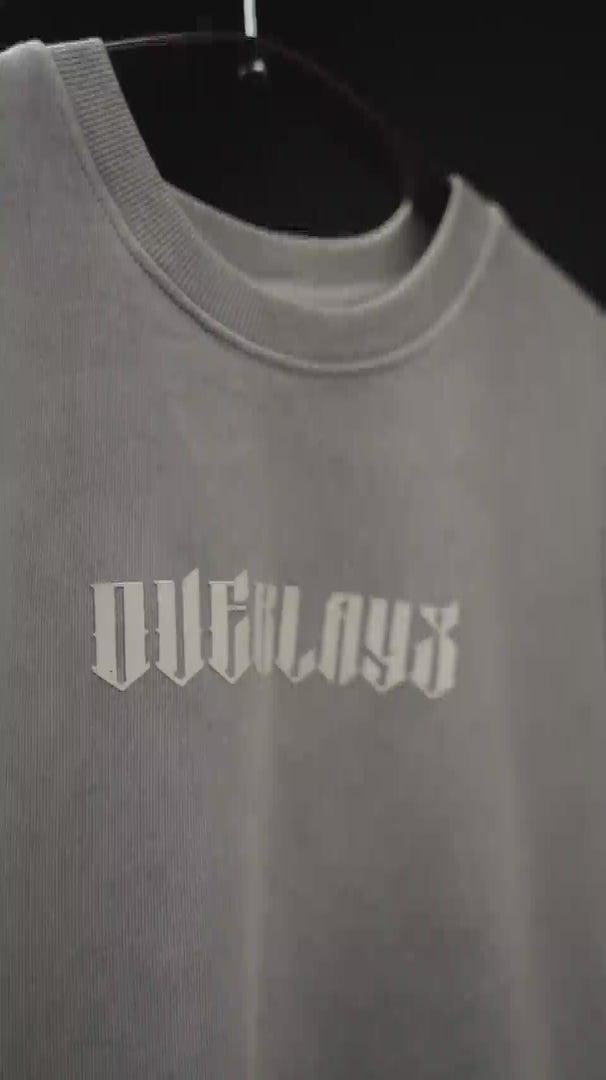 Chase Grey Distressed Heavy Weight Oversized Fit T-Shirt