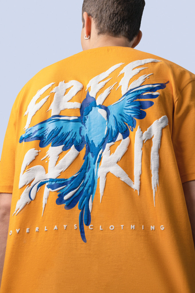 Free Spirit Orange Relaxed Fit T-shirt - Ultra Soft