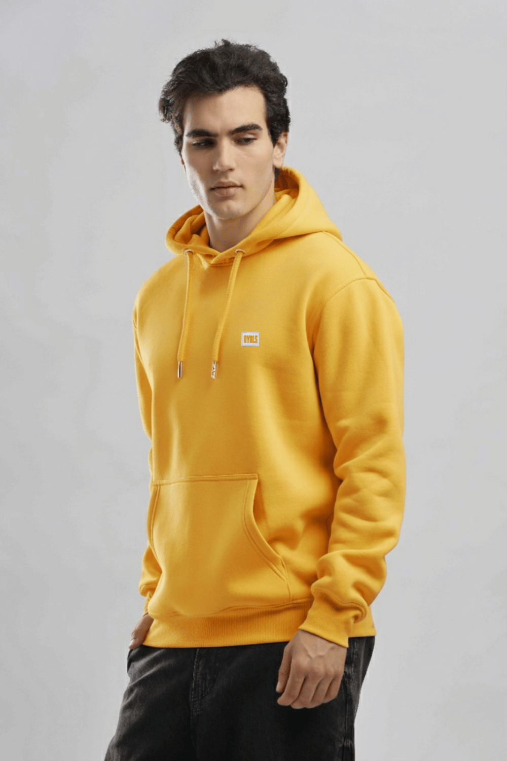 Yellow Plain Hoodie