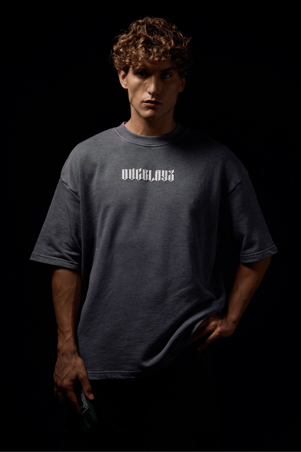 Grey Blazing Wild distressed Oversized Fit T-Shirt