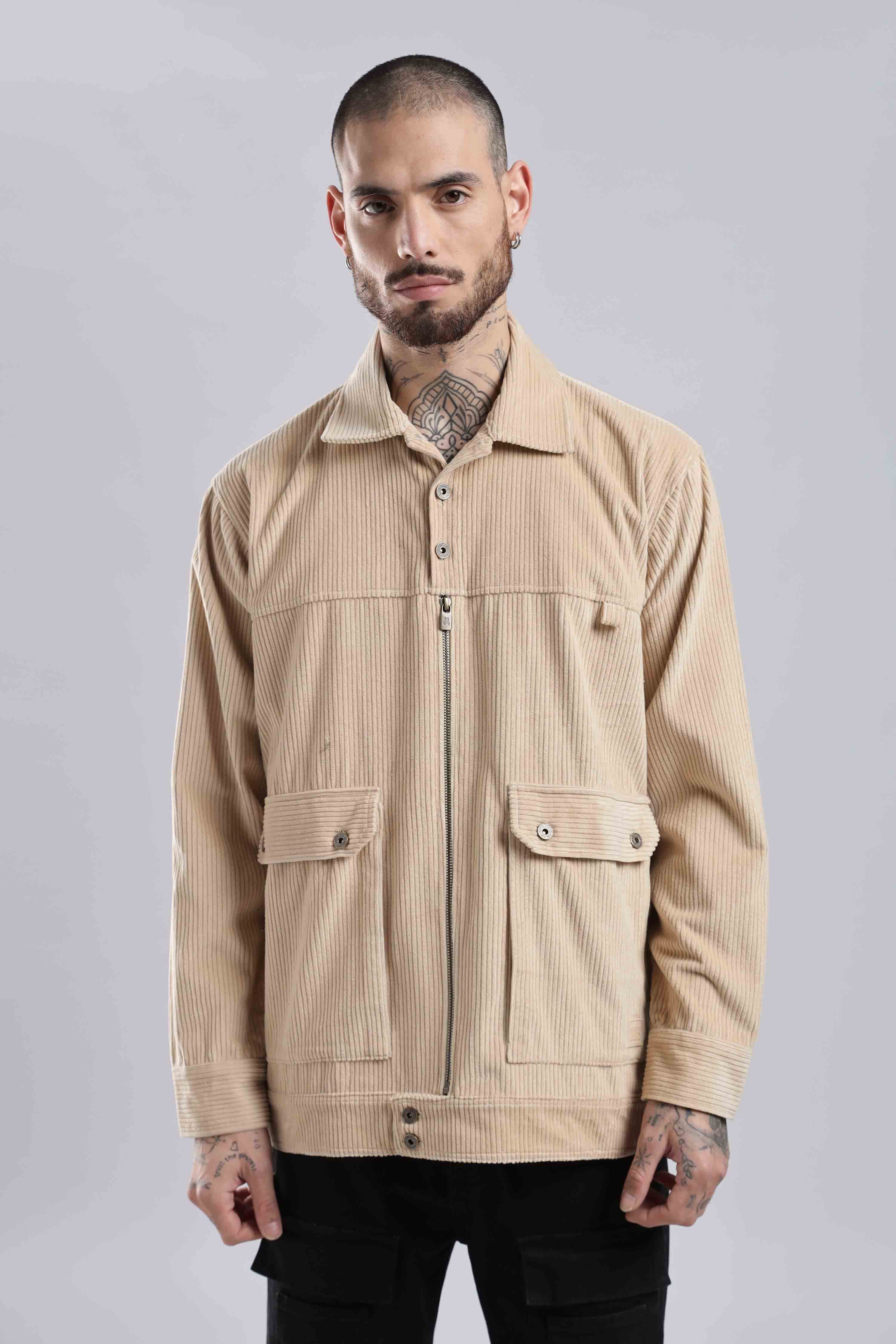 Fawn Textured Corduroy Shaket