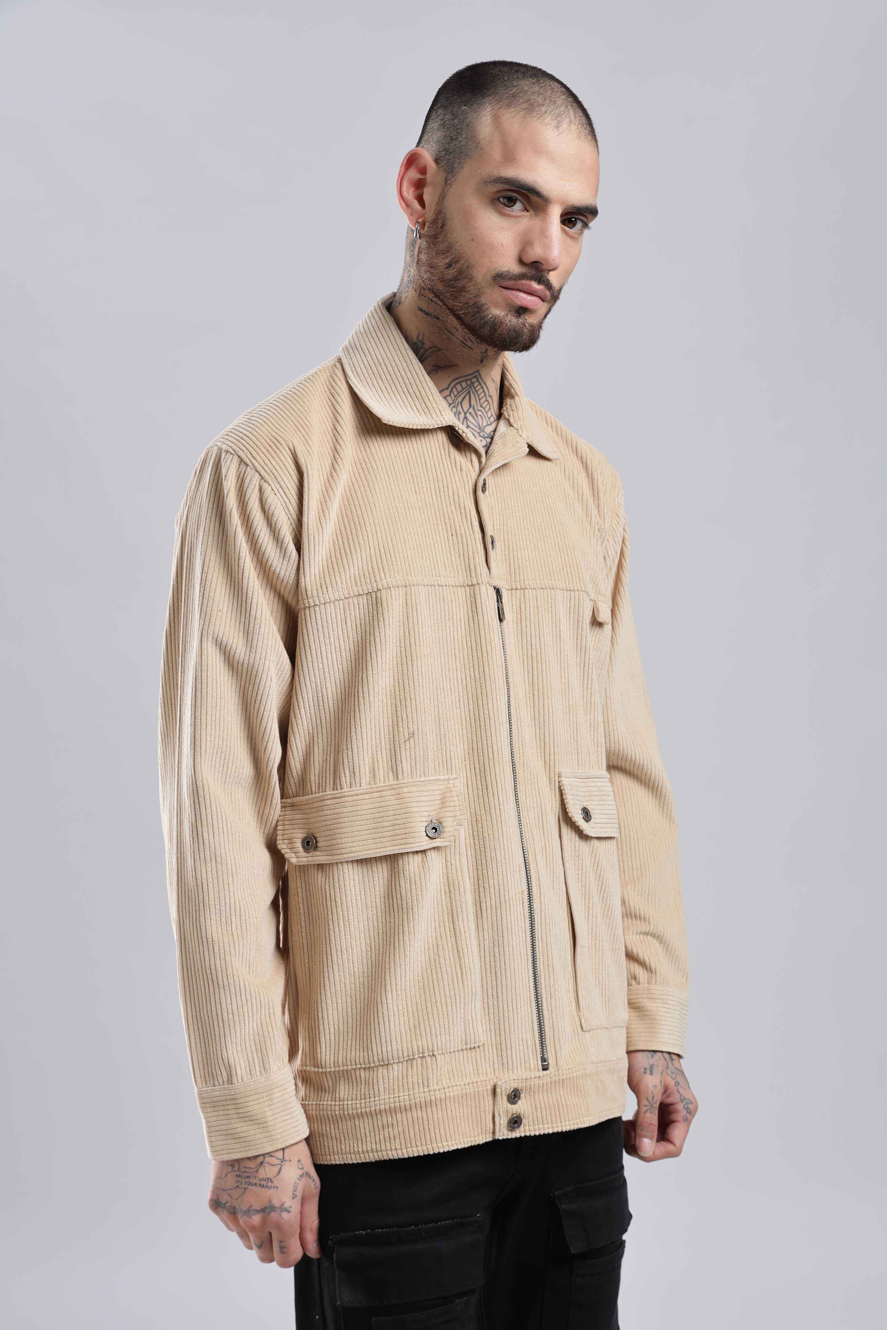 Fawn Textured Corduroy Shaket