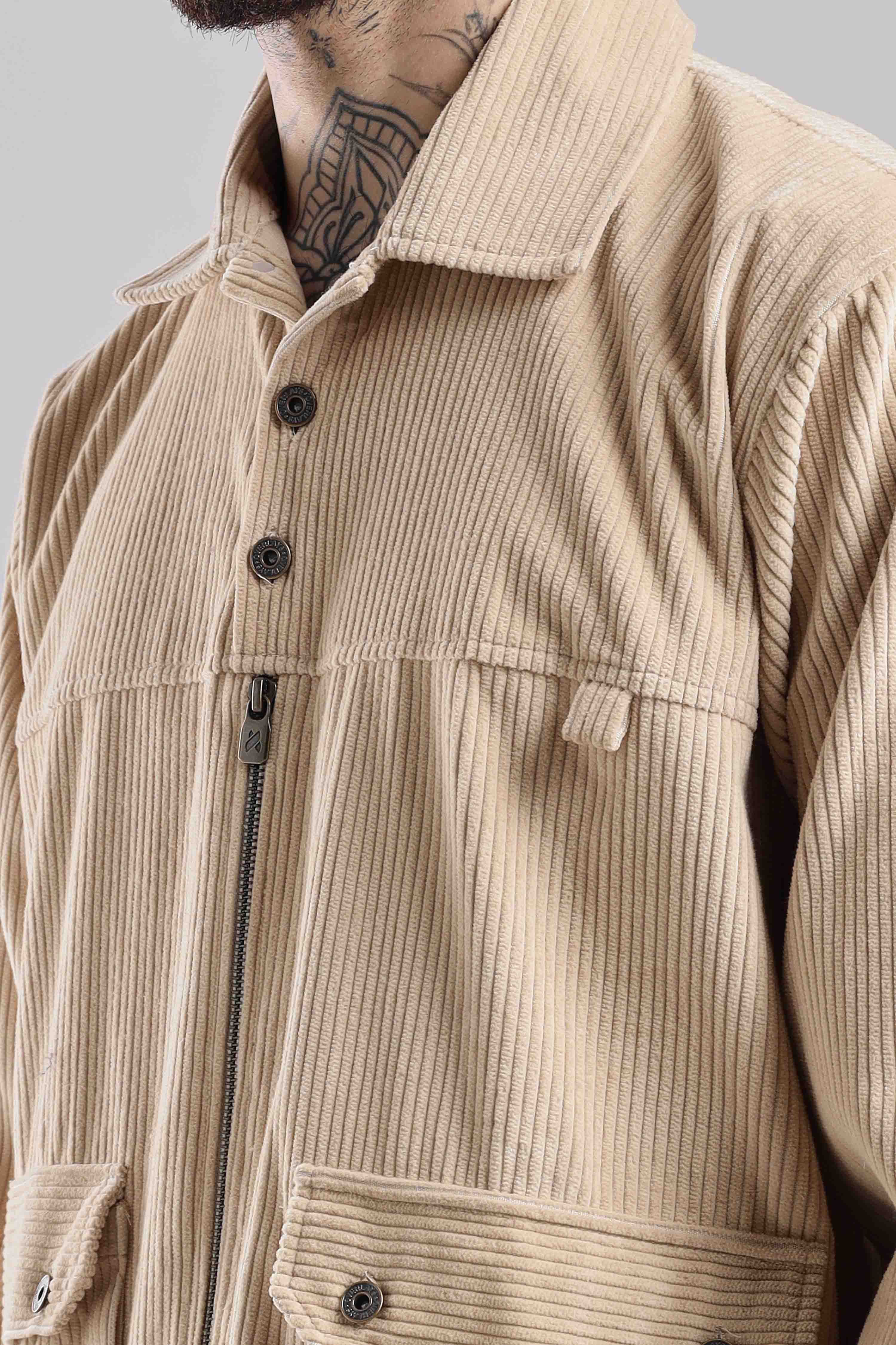 Fawn Textured Corduroy Shaket