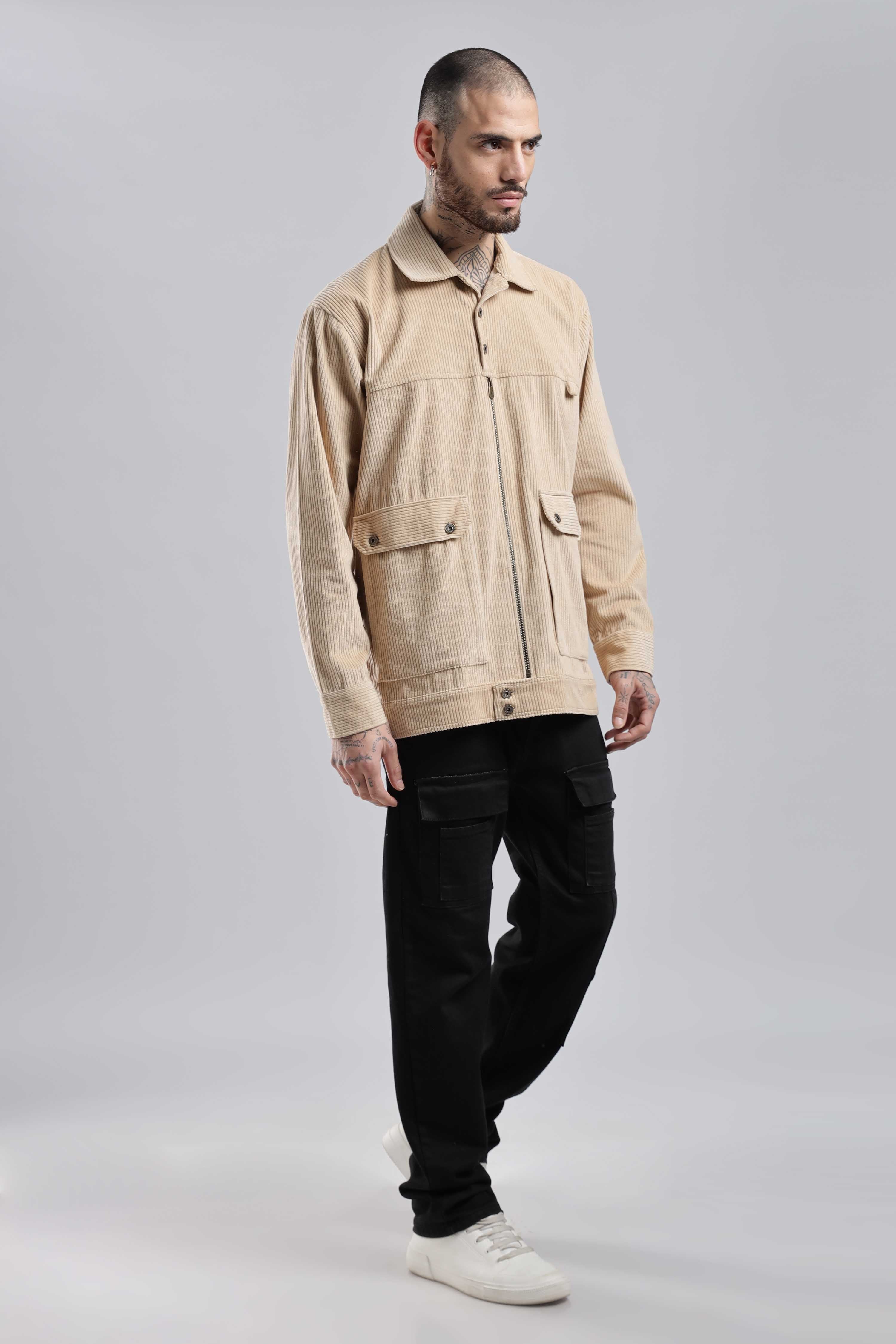 Fawn Textured Corduroy Shaket