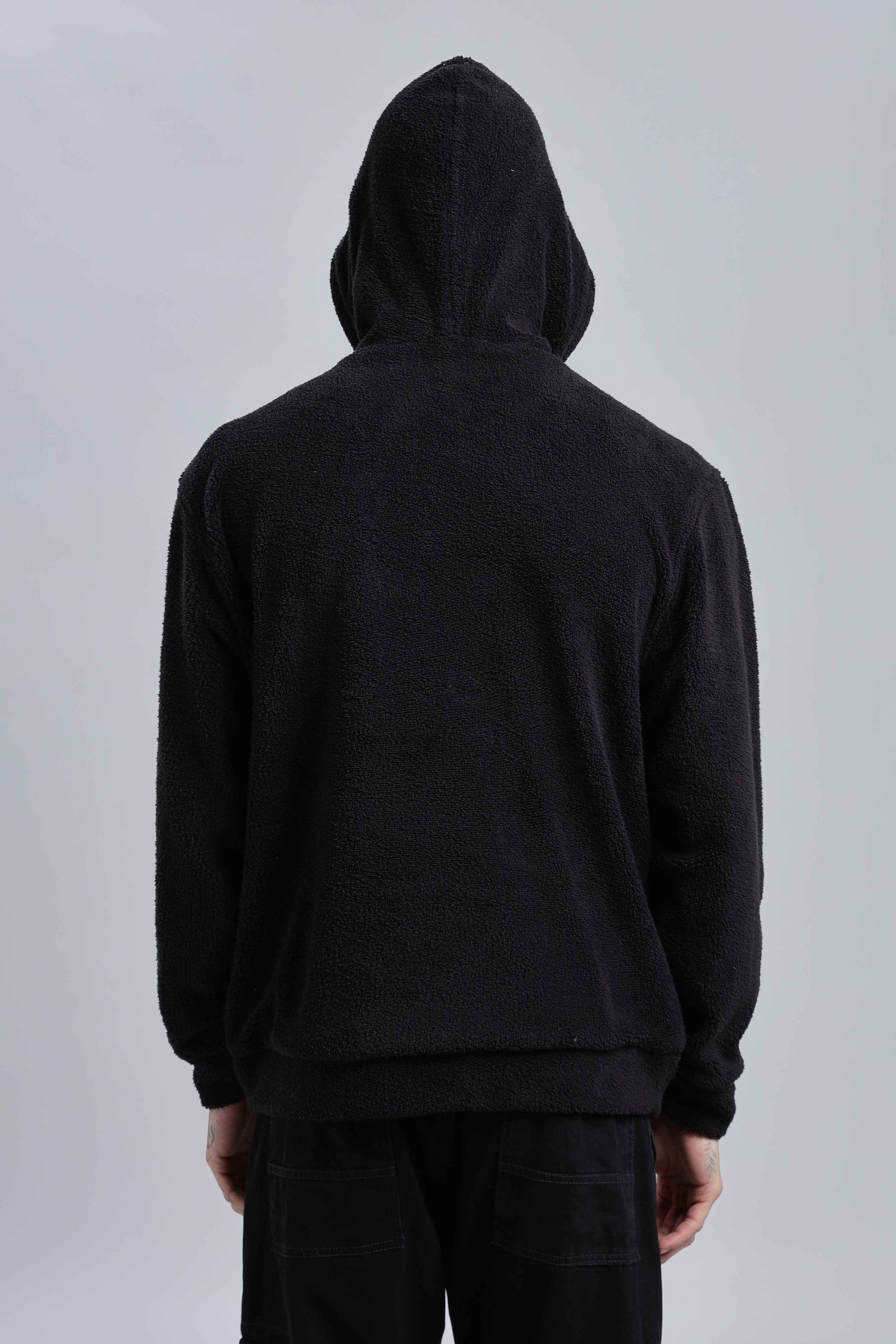 Raven Sherpa Oversized Hoodie