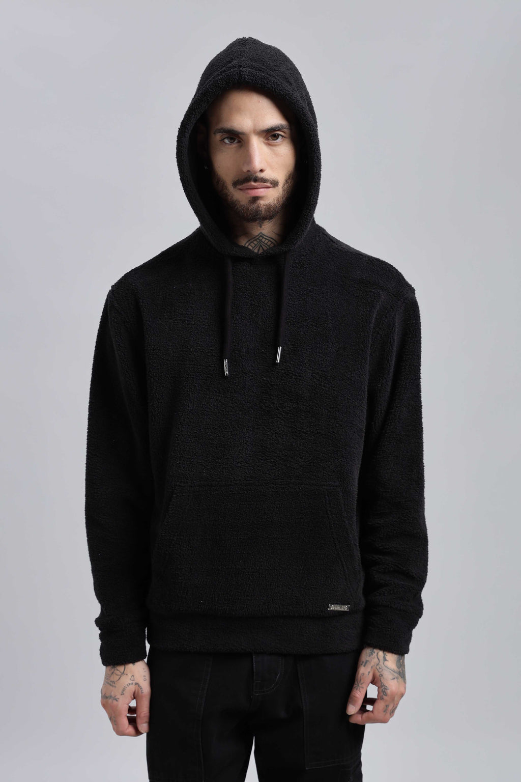 Raven Sherpa Oversized Hoodie