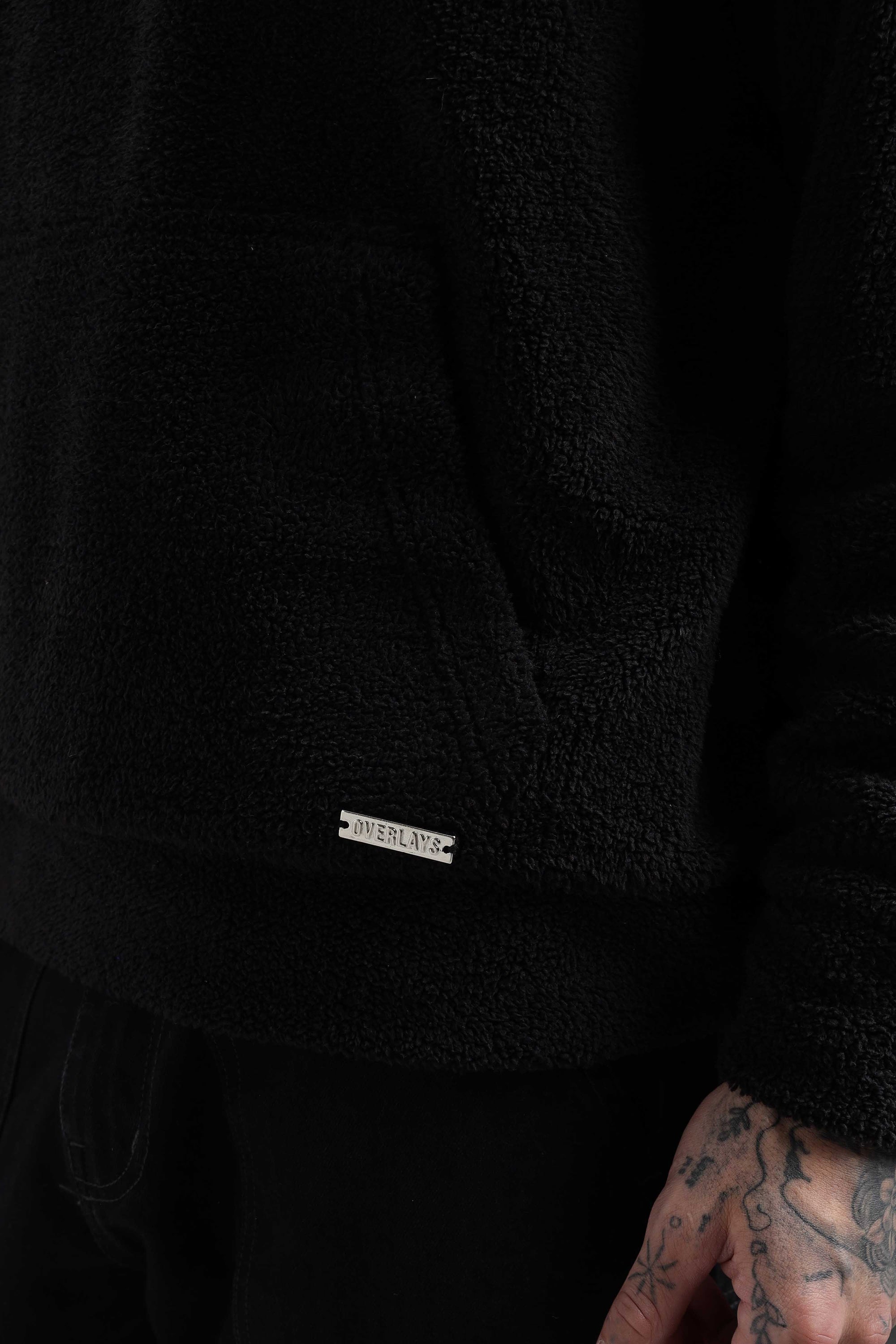Raven Sherpa Oversized Hoodie