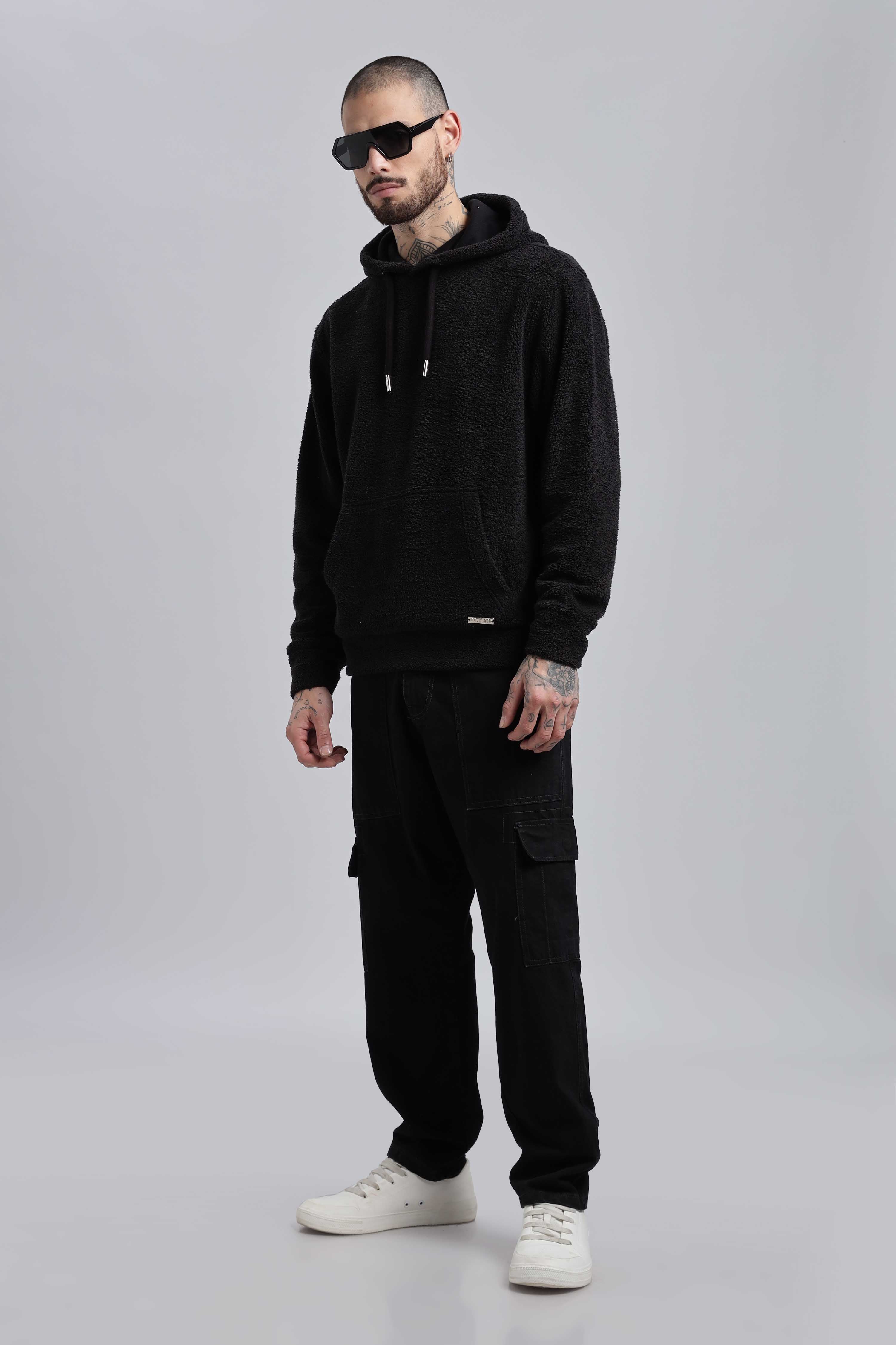 Raven Ted Sherpa Oversized Hoodie