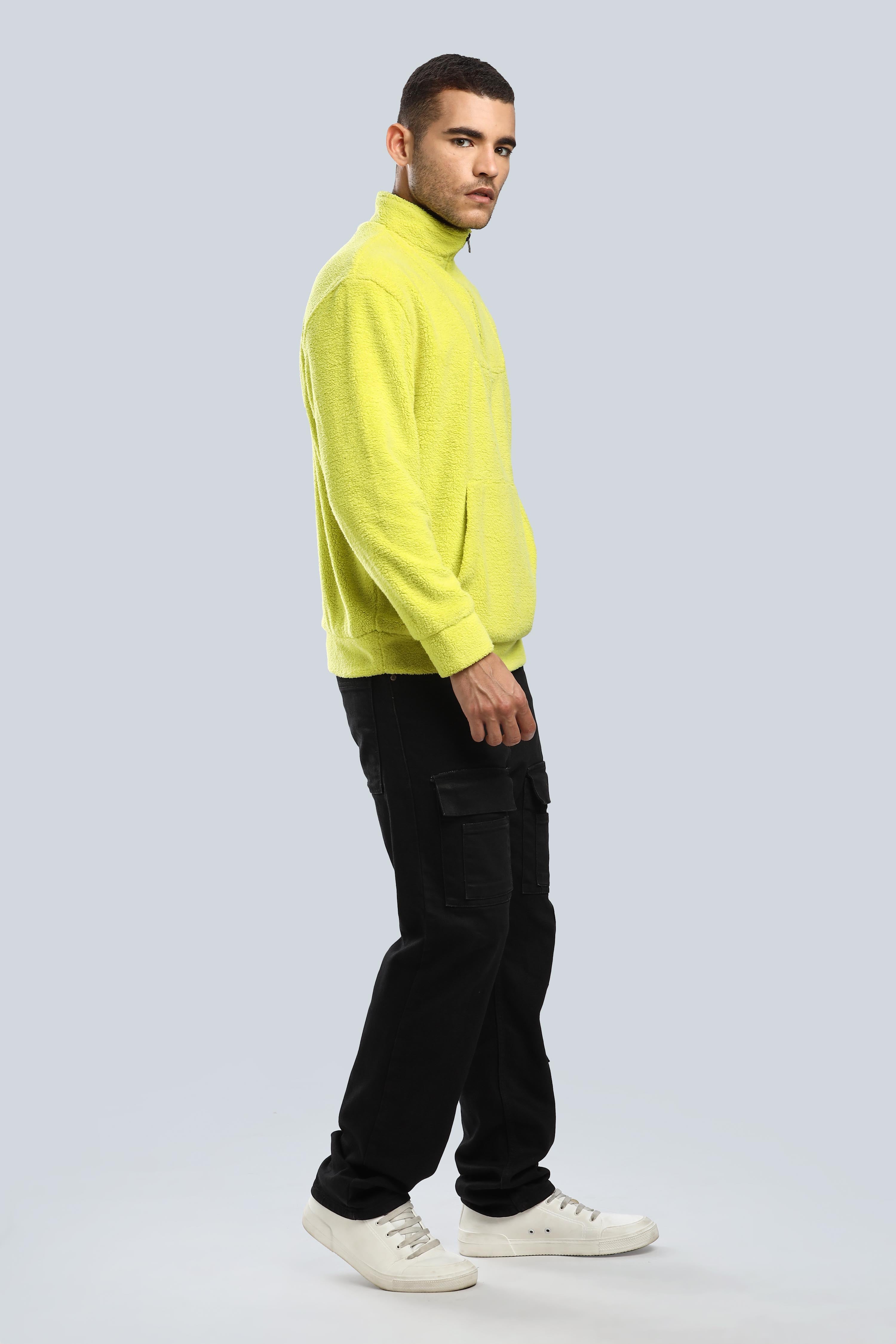 Artic Lime Sherpa  Sweatshirt