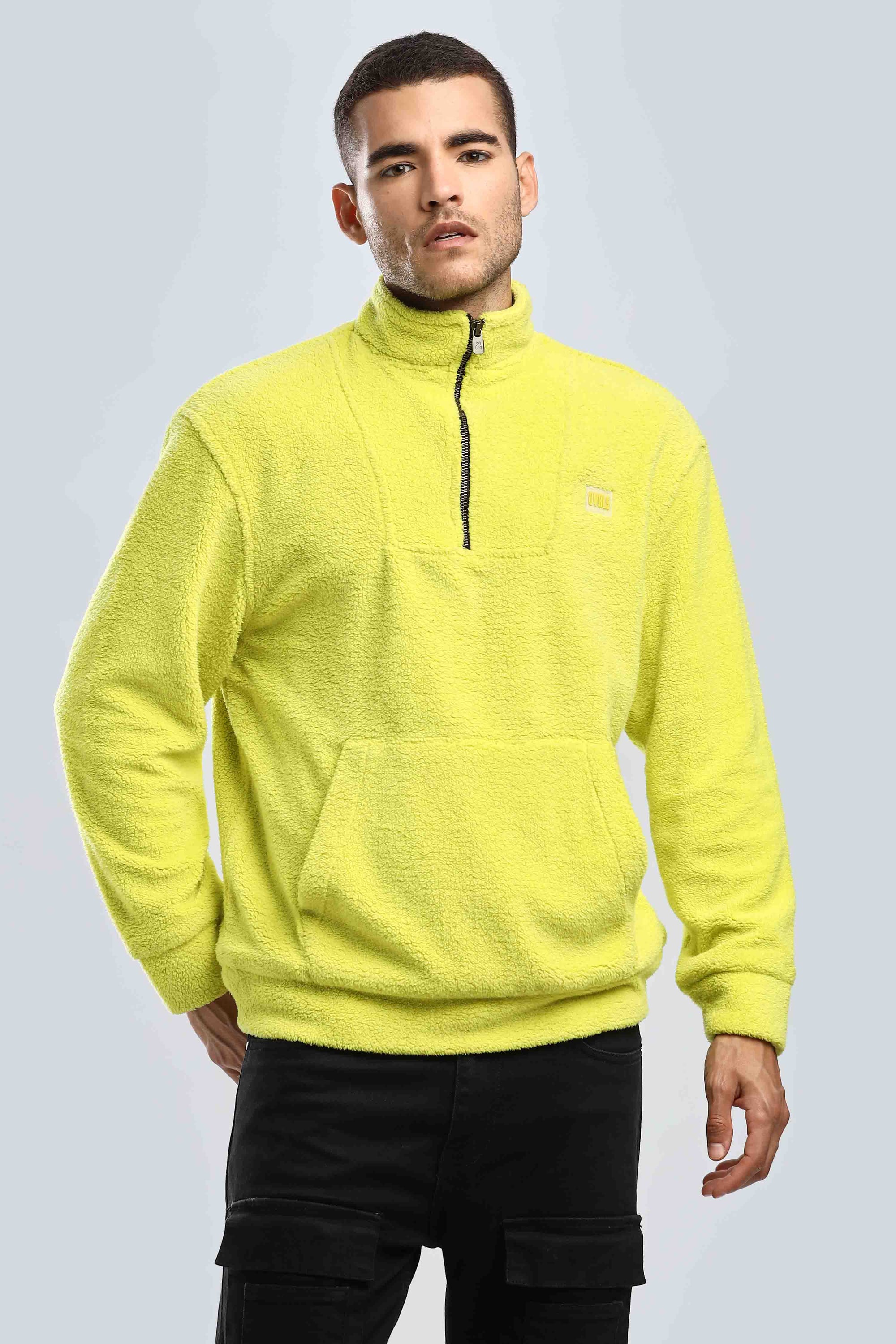Artic Lime Sherpa  Sweatshirt