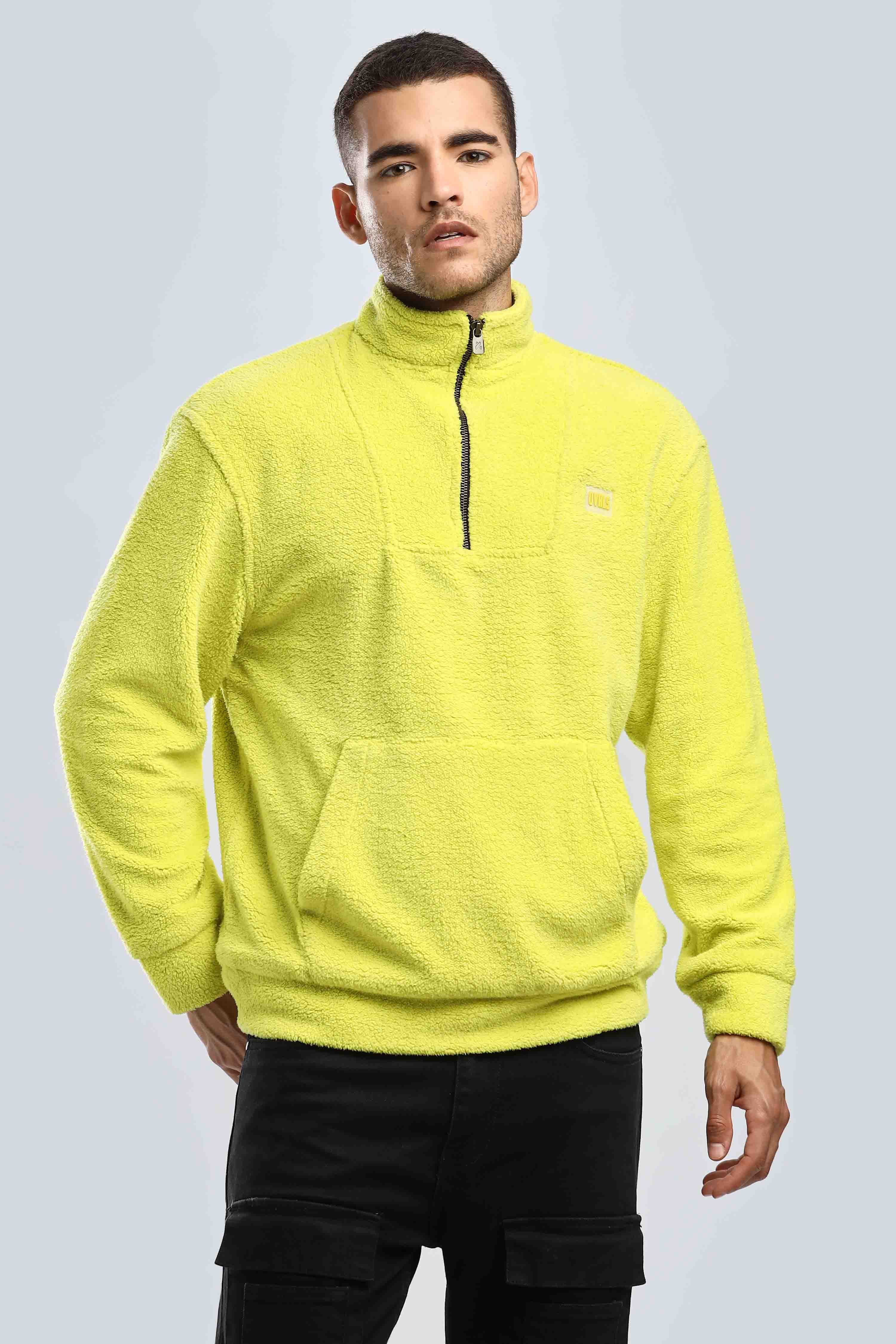 Artic Lime Sherpa  Sweatshirt