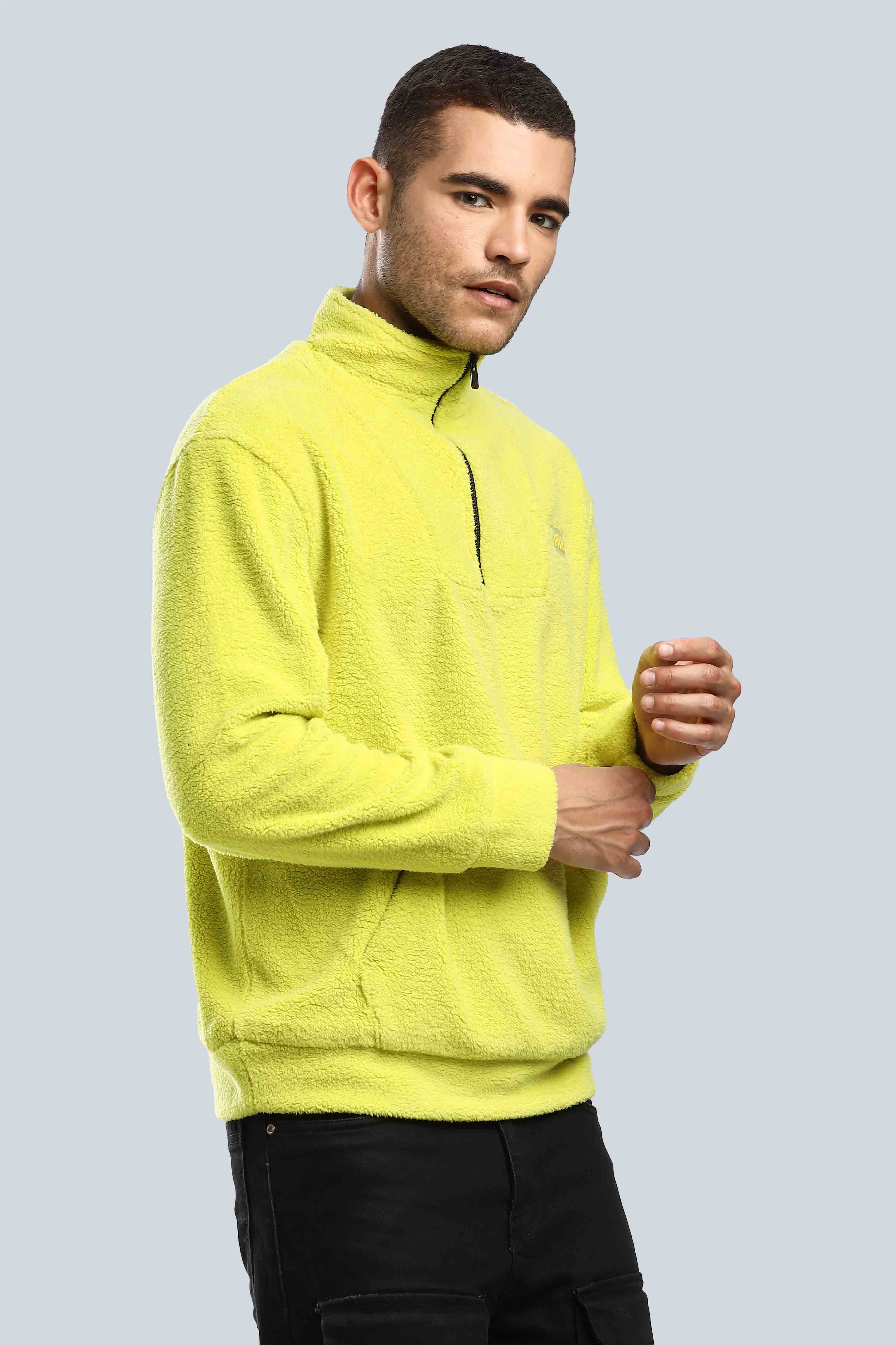 Artic Lime Sherpa  Sweatshirt