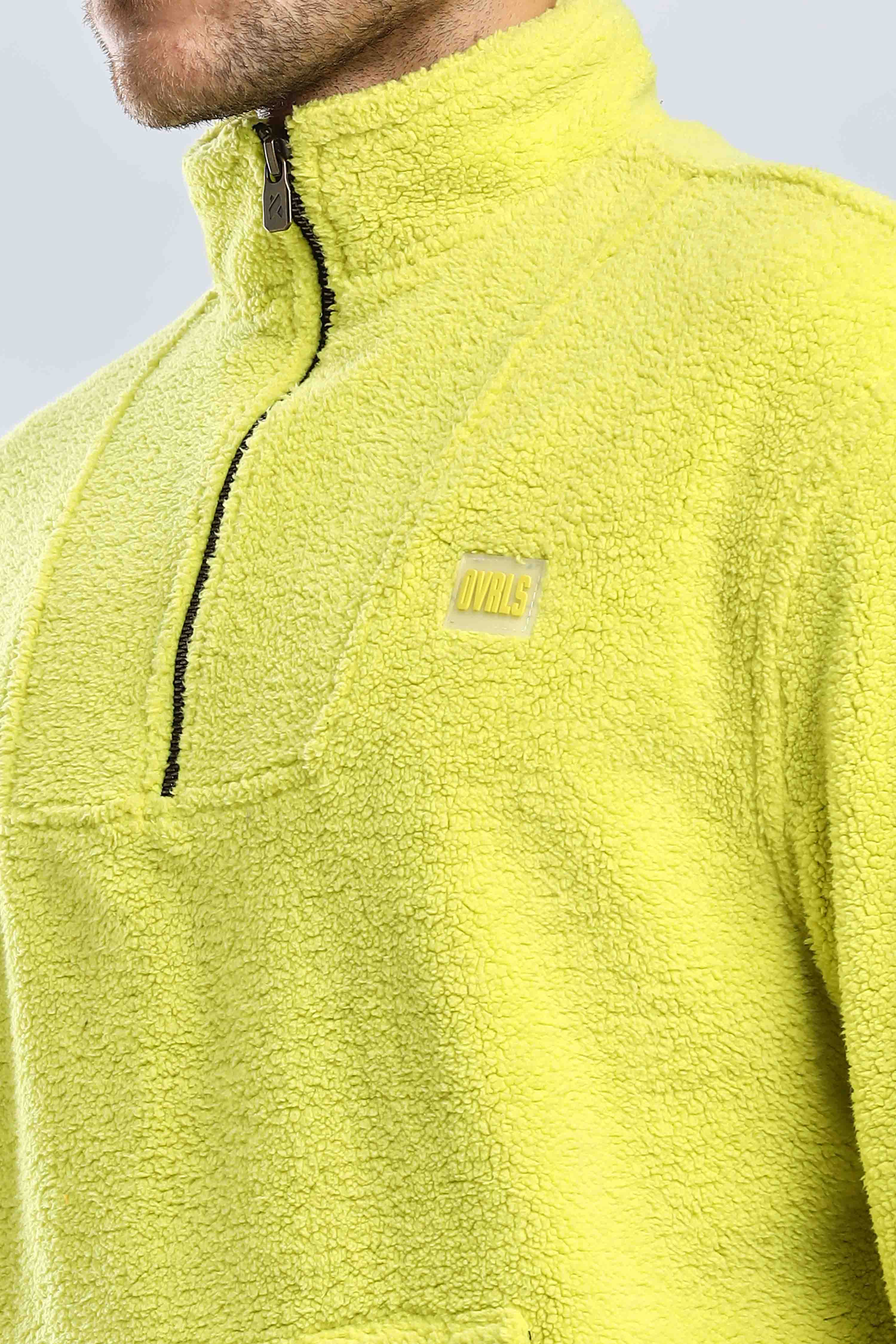 Artic Lime Sherpa  Sweatshirt