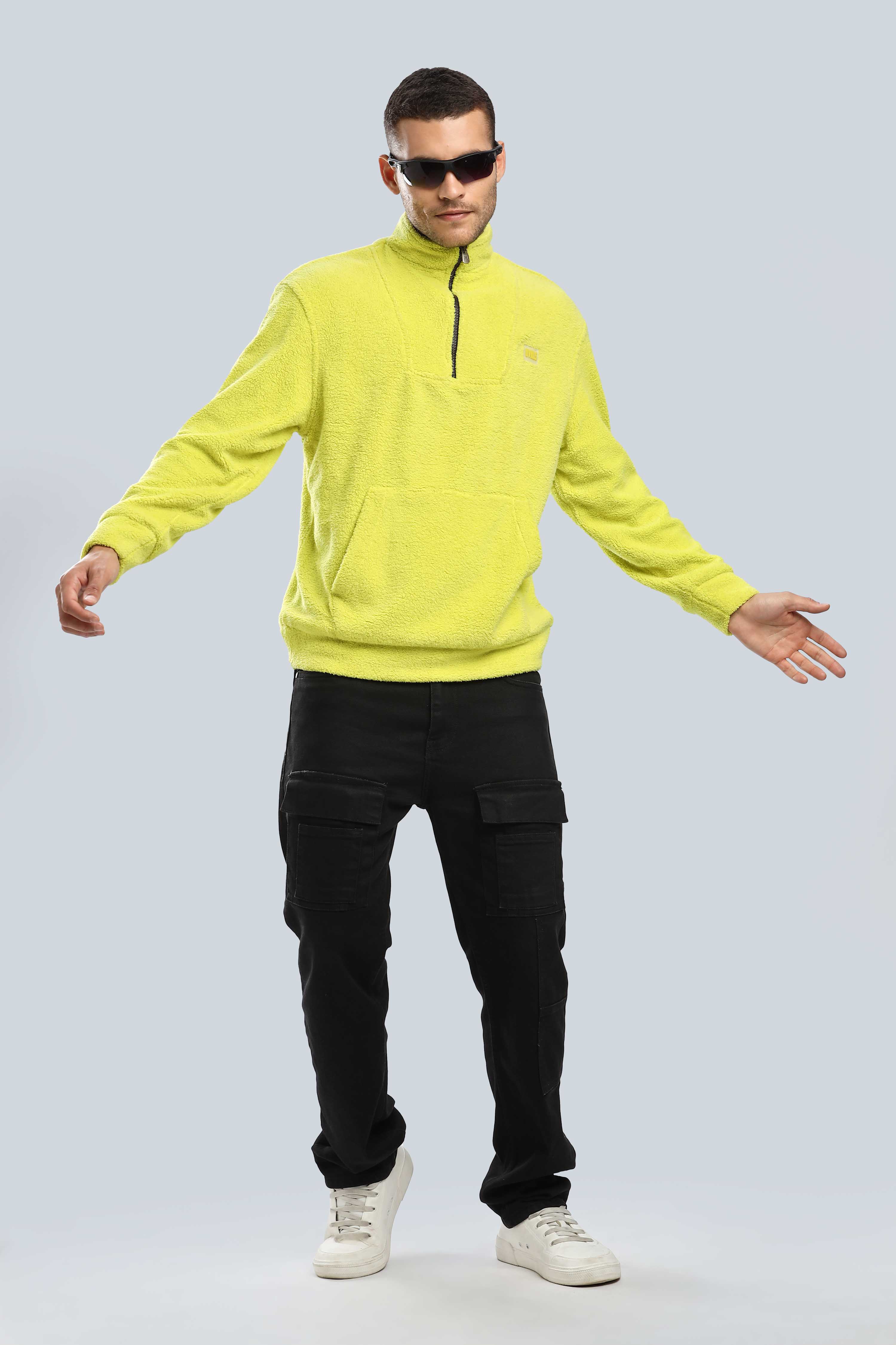 Artic Lime Sherpa  Sweatshirt