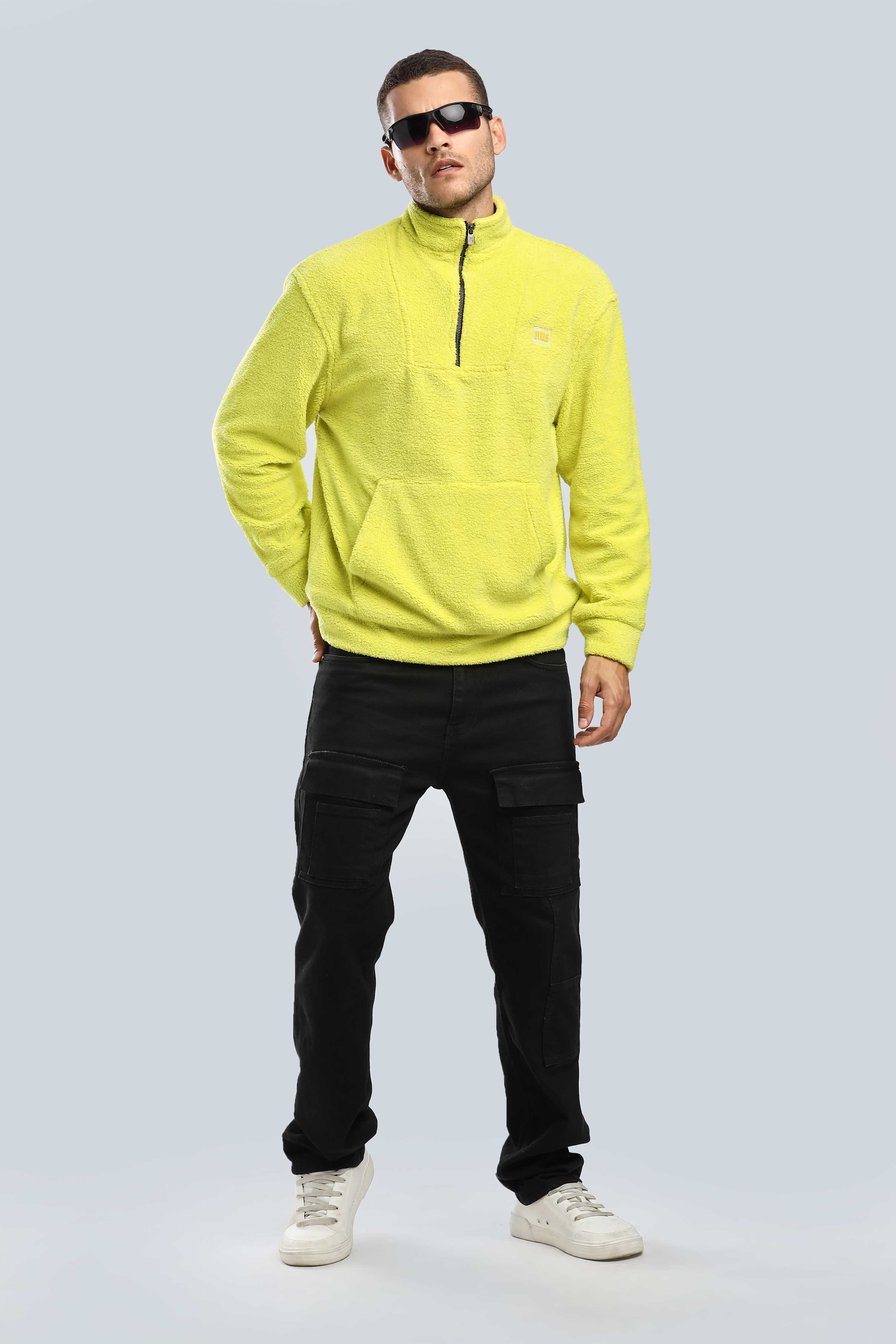 Artic Lime Sherpa  Sweatshirt