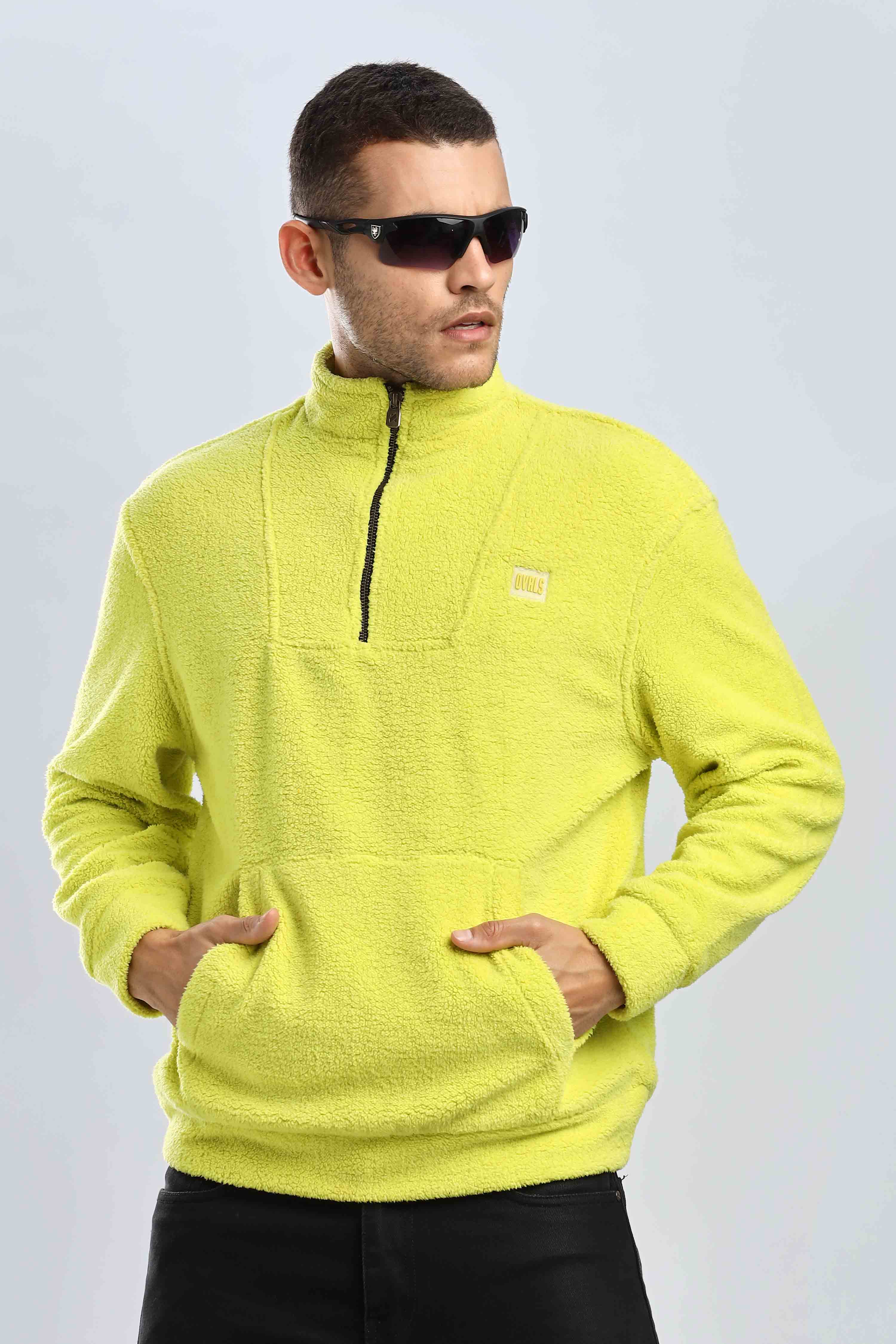 Artic Lime Sherpa  Sweatshirt