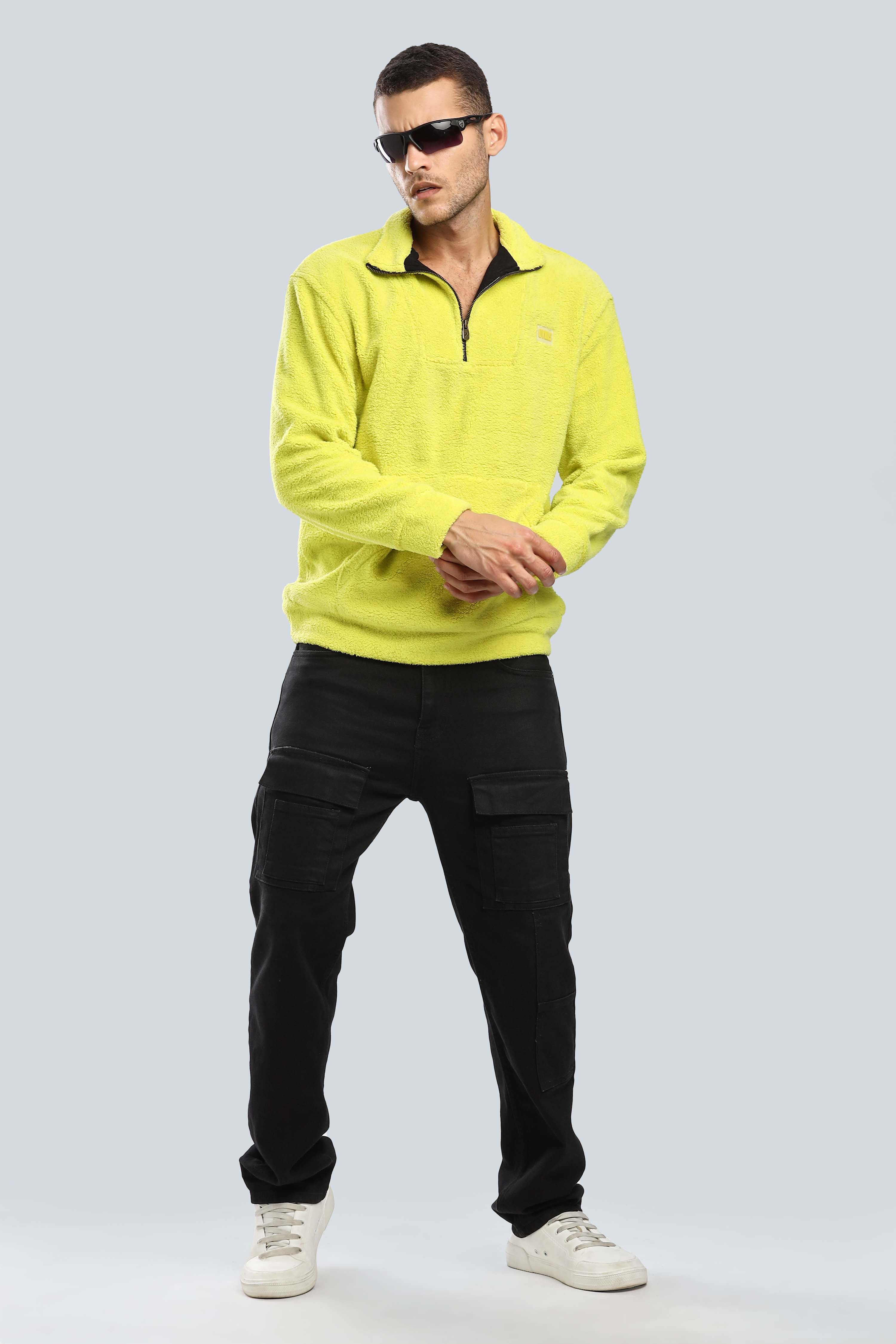 Artic Lime Sherpa  Sweatshirt