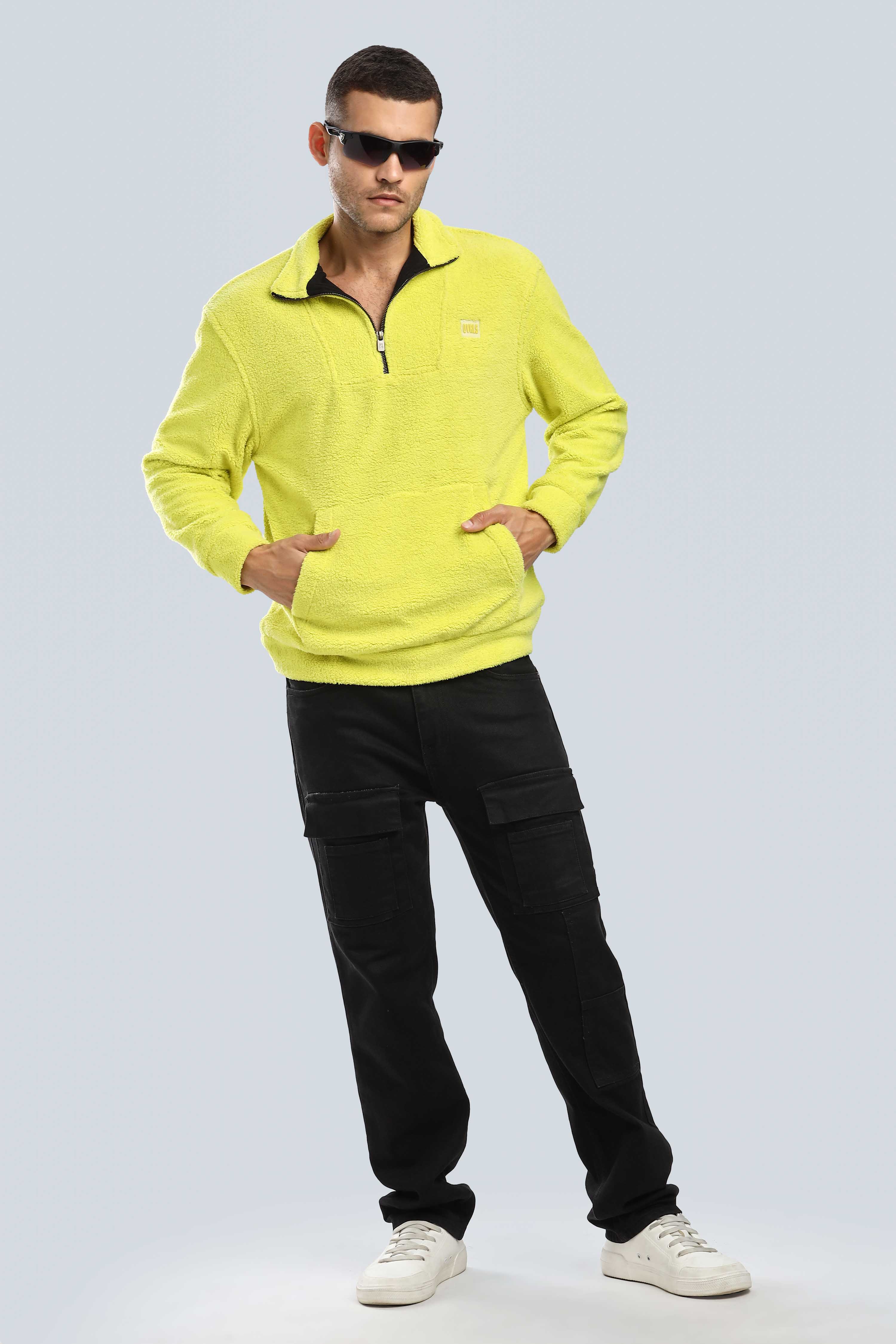 Artic Lime Sherpa  Sweatshirt