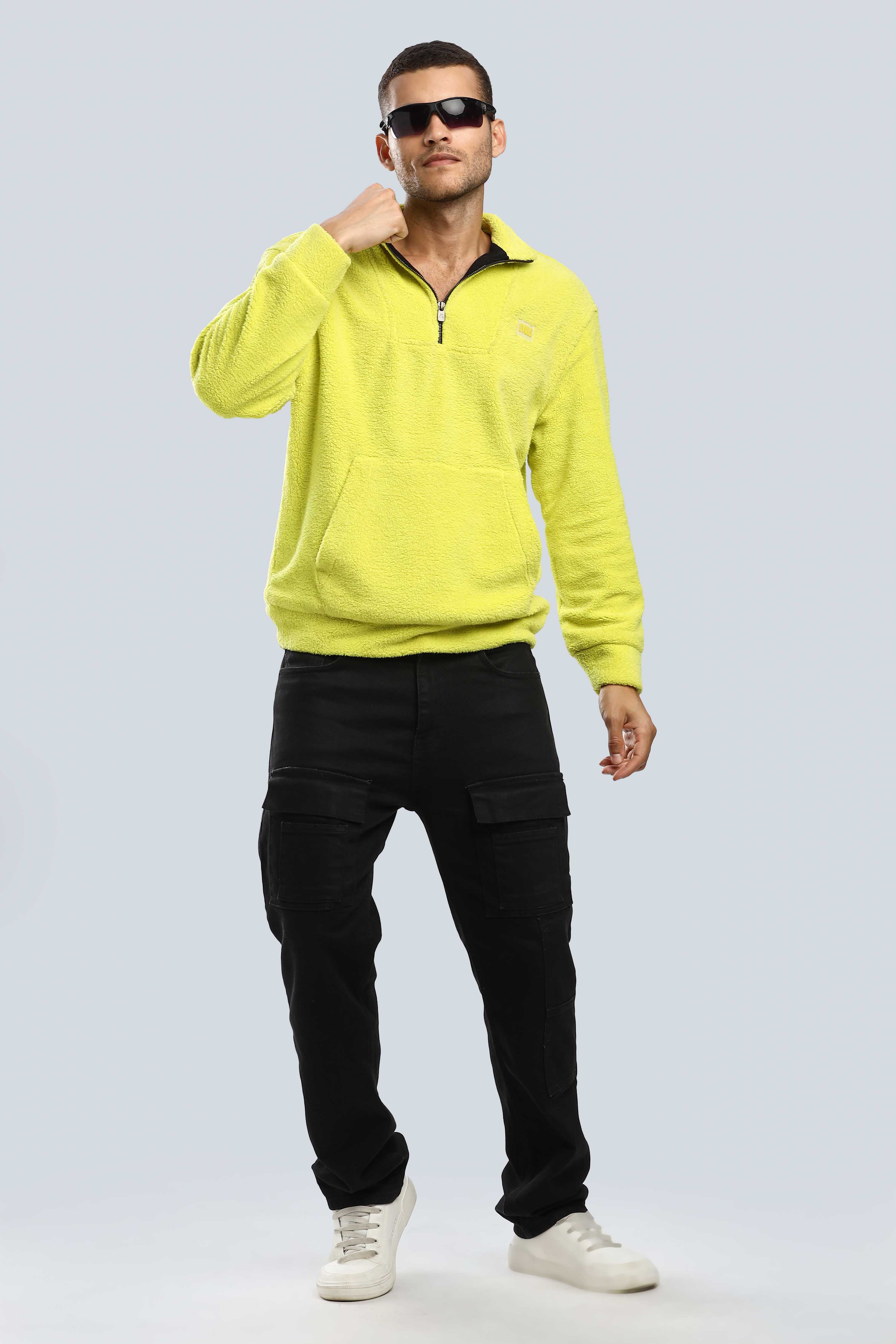 Artic Lime Sherpa  Sweatshirt