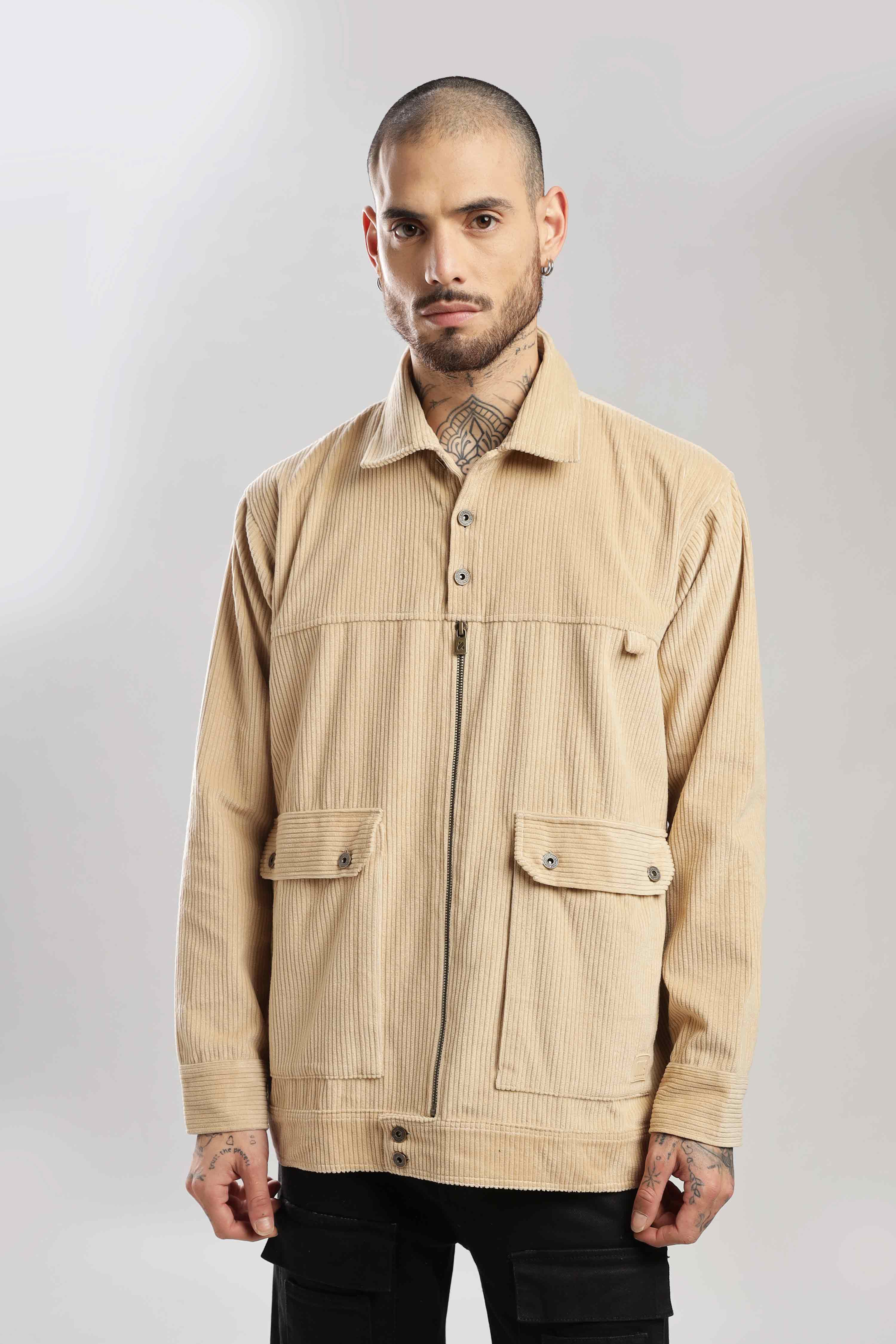 Fawn Textured Corduroy Shaket