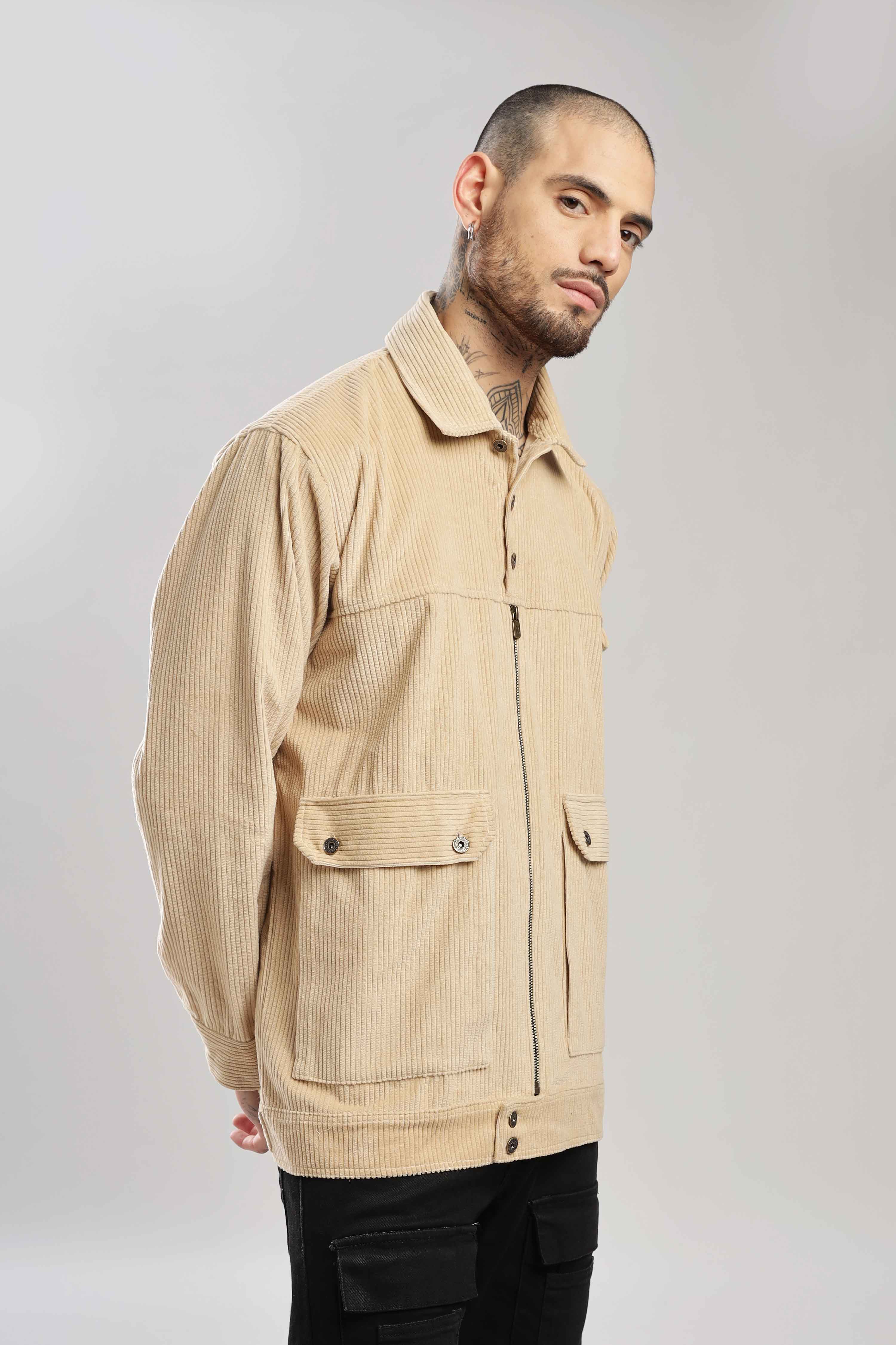 Fawn Textured Corduroy Shaket