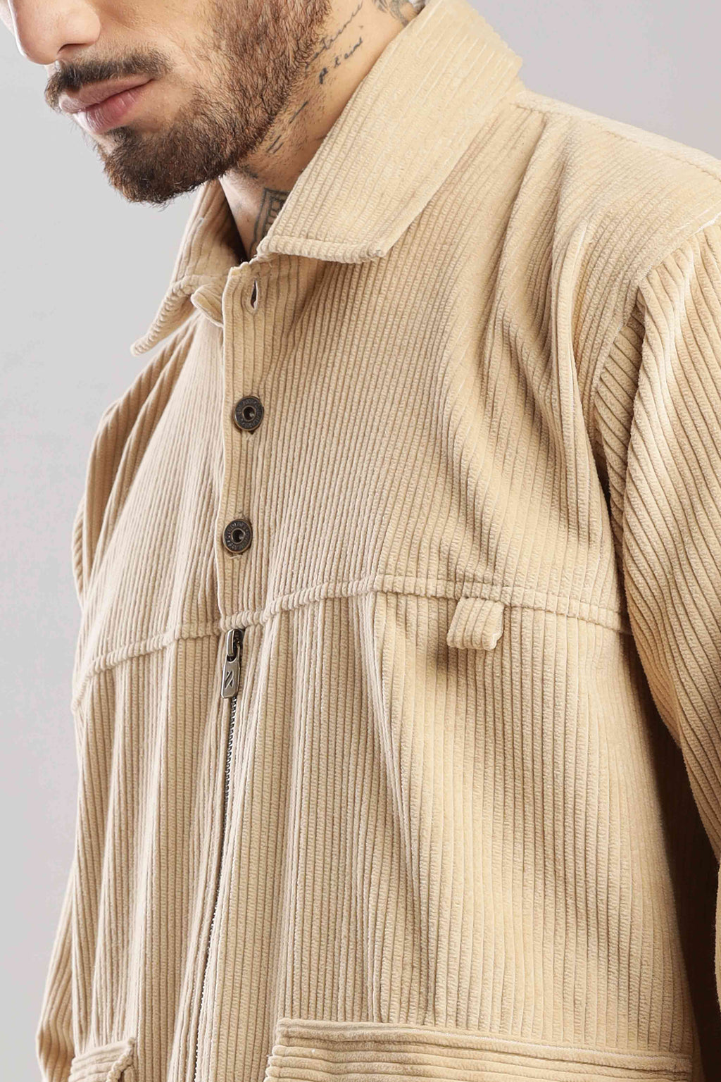 Fawn Textured Corduroy Shaket