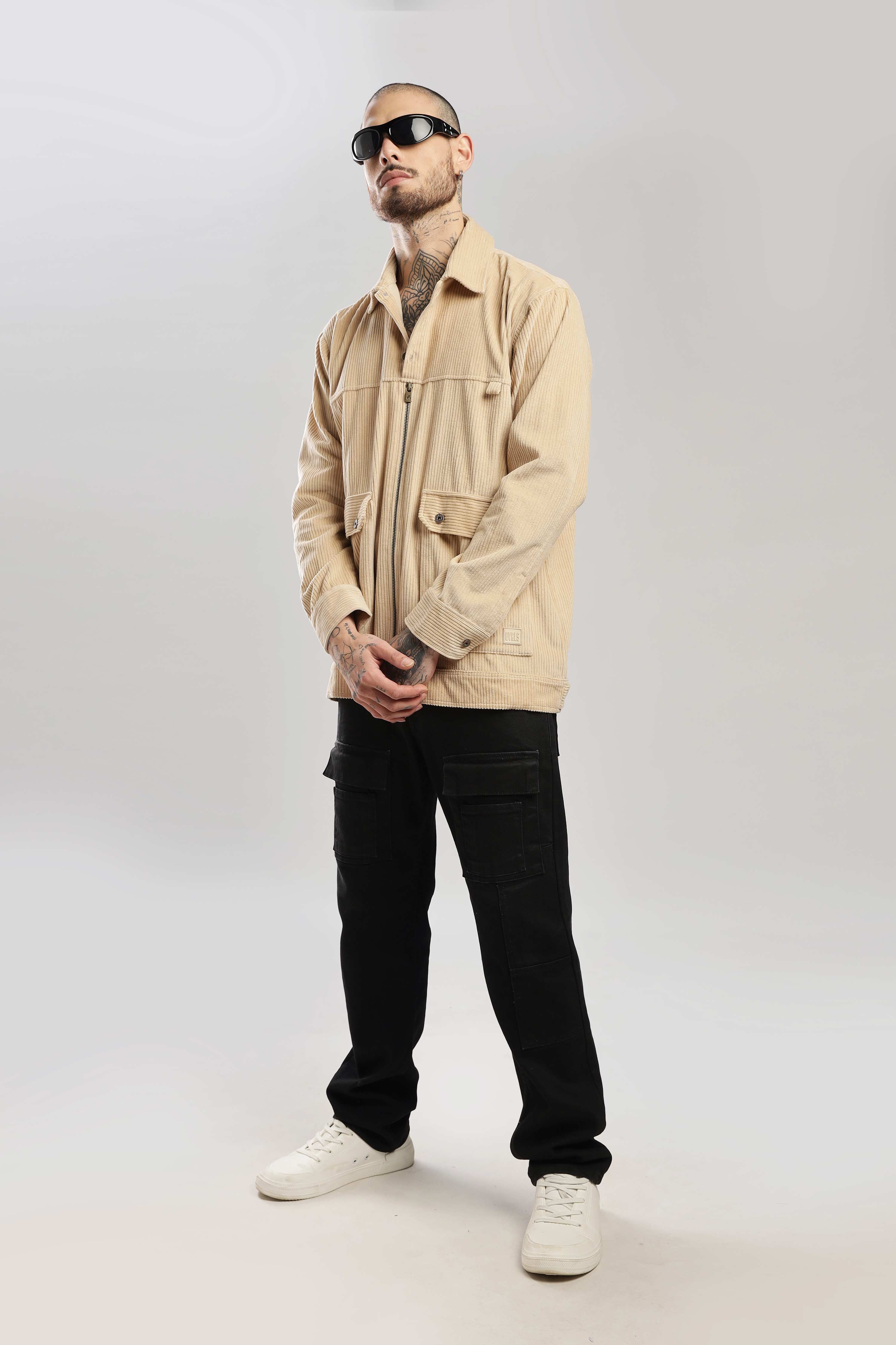 Fawn Textured Corduroy Shaket