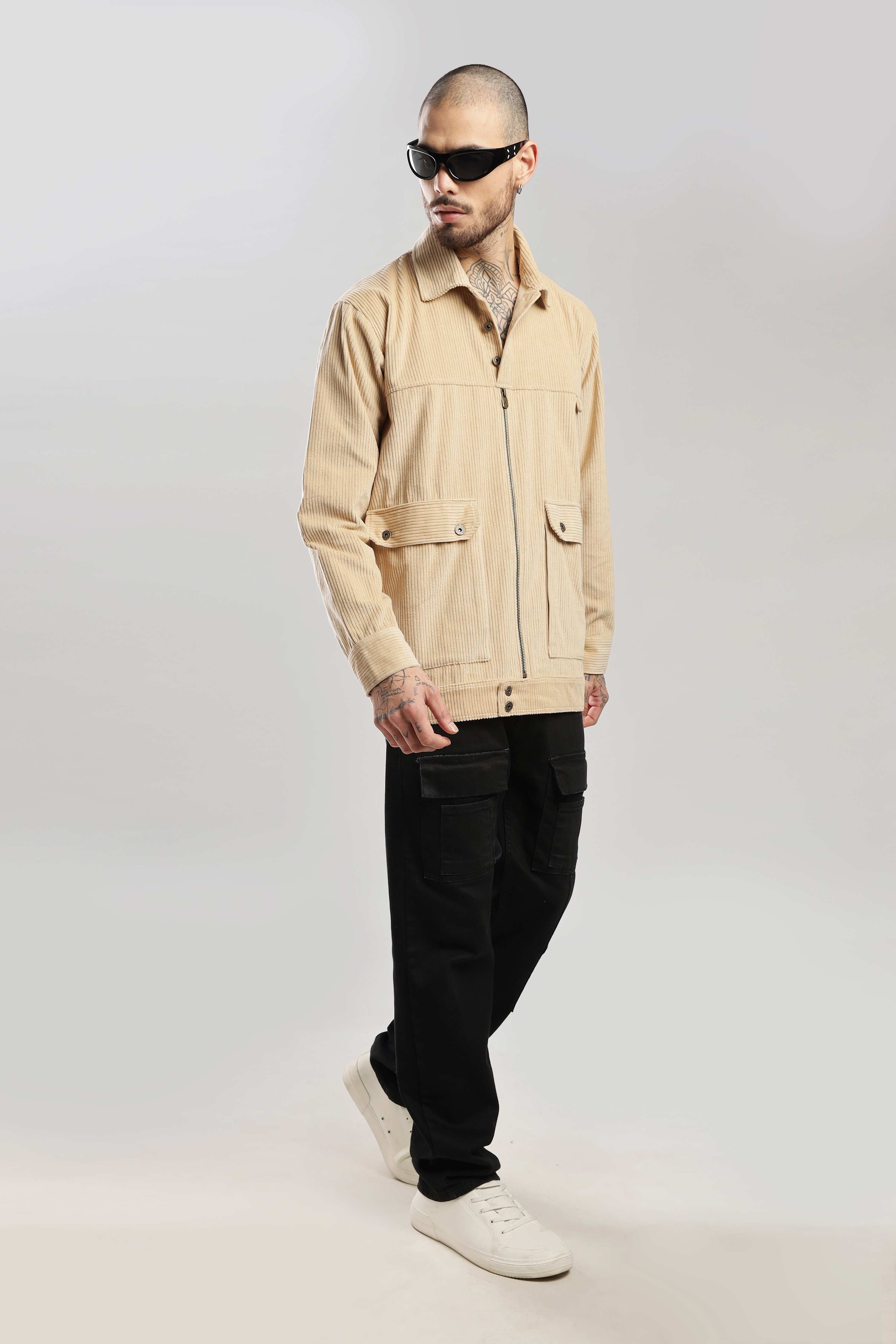 Fawn Textured Corduroy Shaket