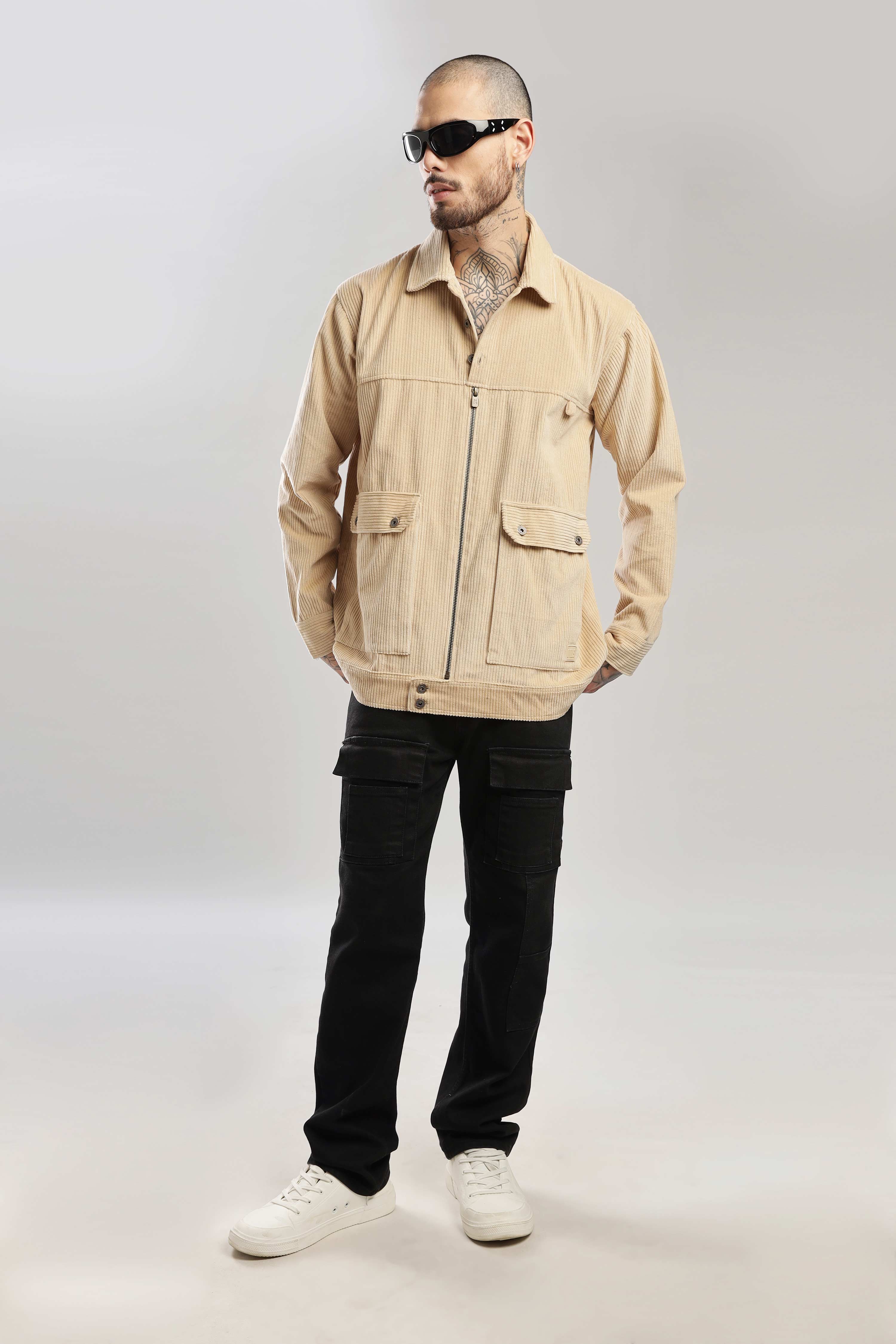 Fawn Textured Corduroy Shaket