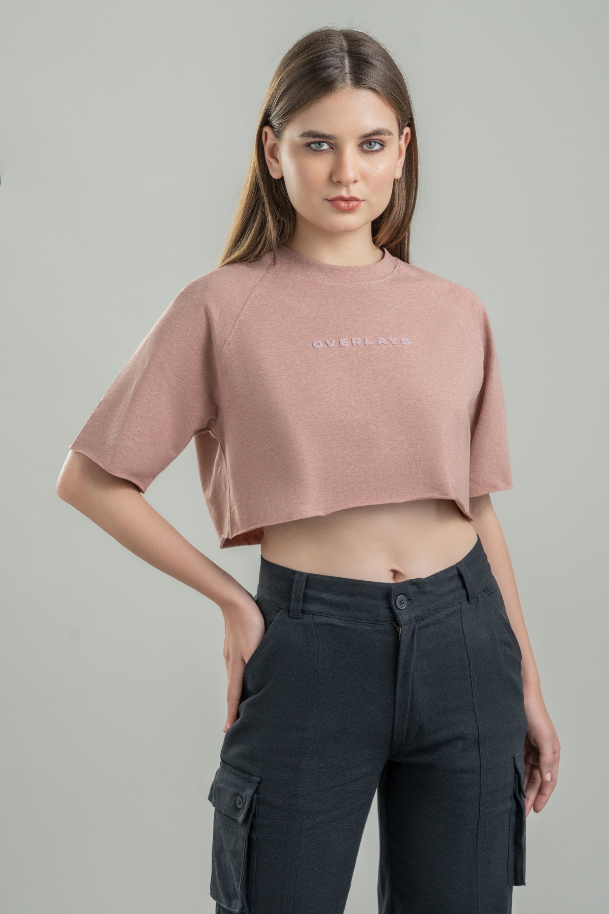 Relaxed Fit Brick Red Crop Top