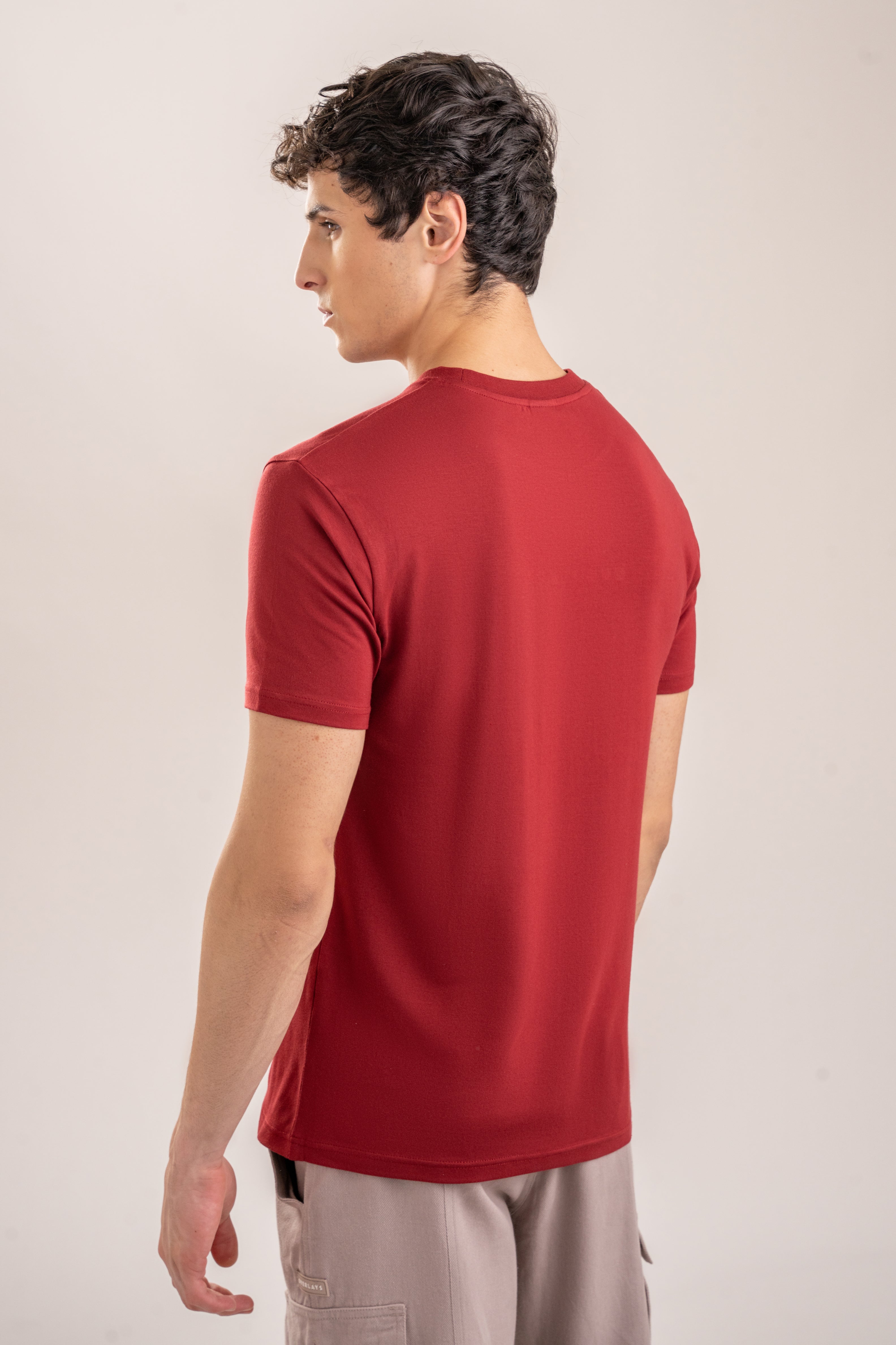 Ultra Soft Regular Fit Maroon T-shirt