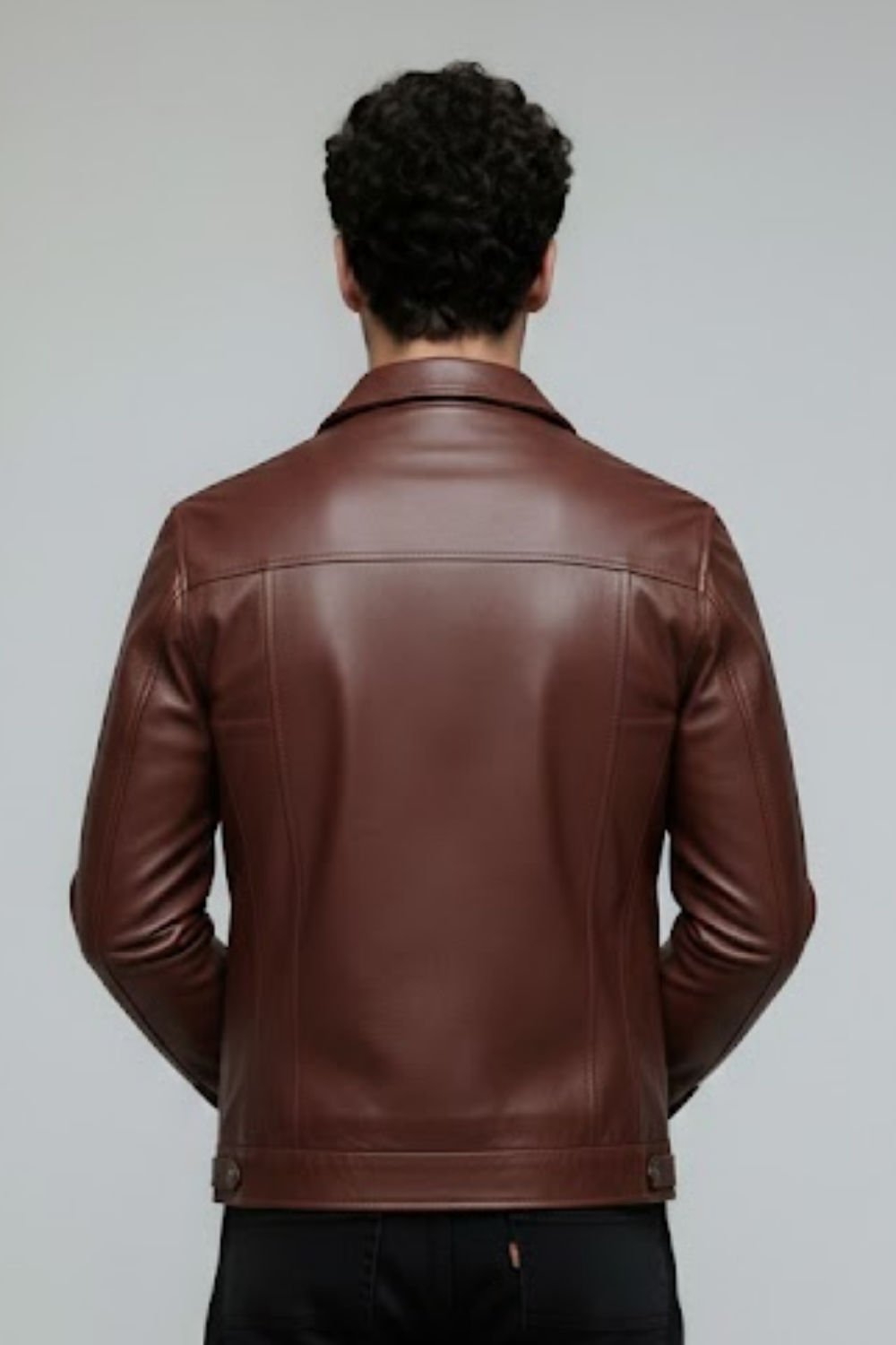 TAN MILER FAUX LEATHER JACKET