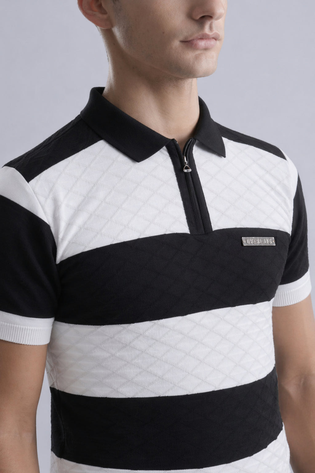 Monochrome Stripe Regular Fit Polo