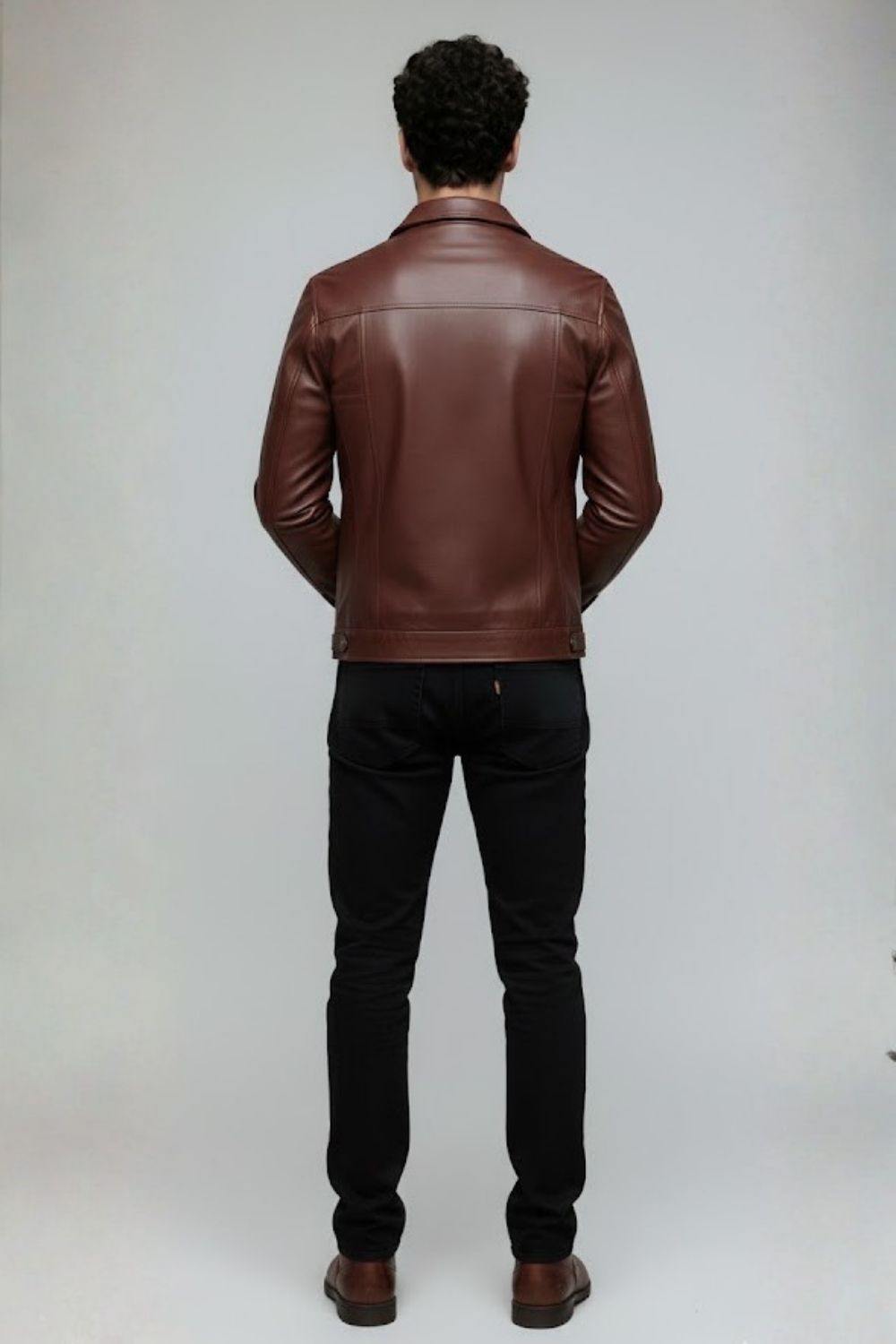 TAN MILER FAUX LEATHER JACKET