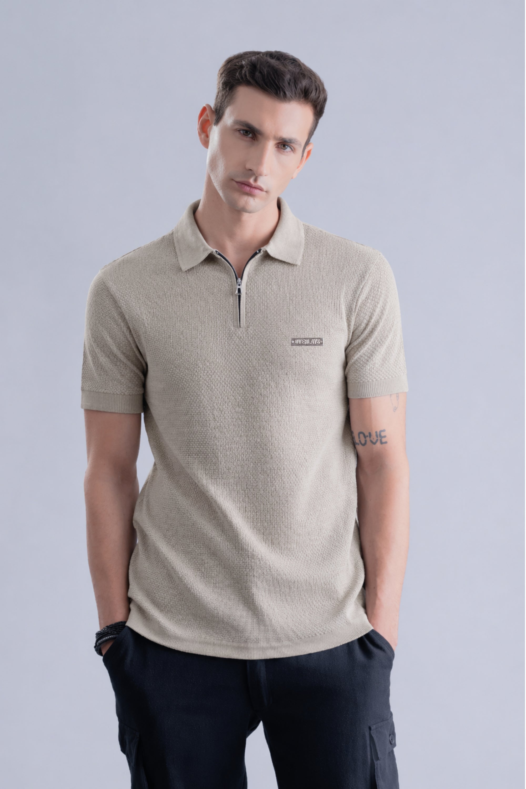 Sahara Drift Tan Regular Fit Polo
