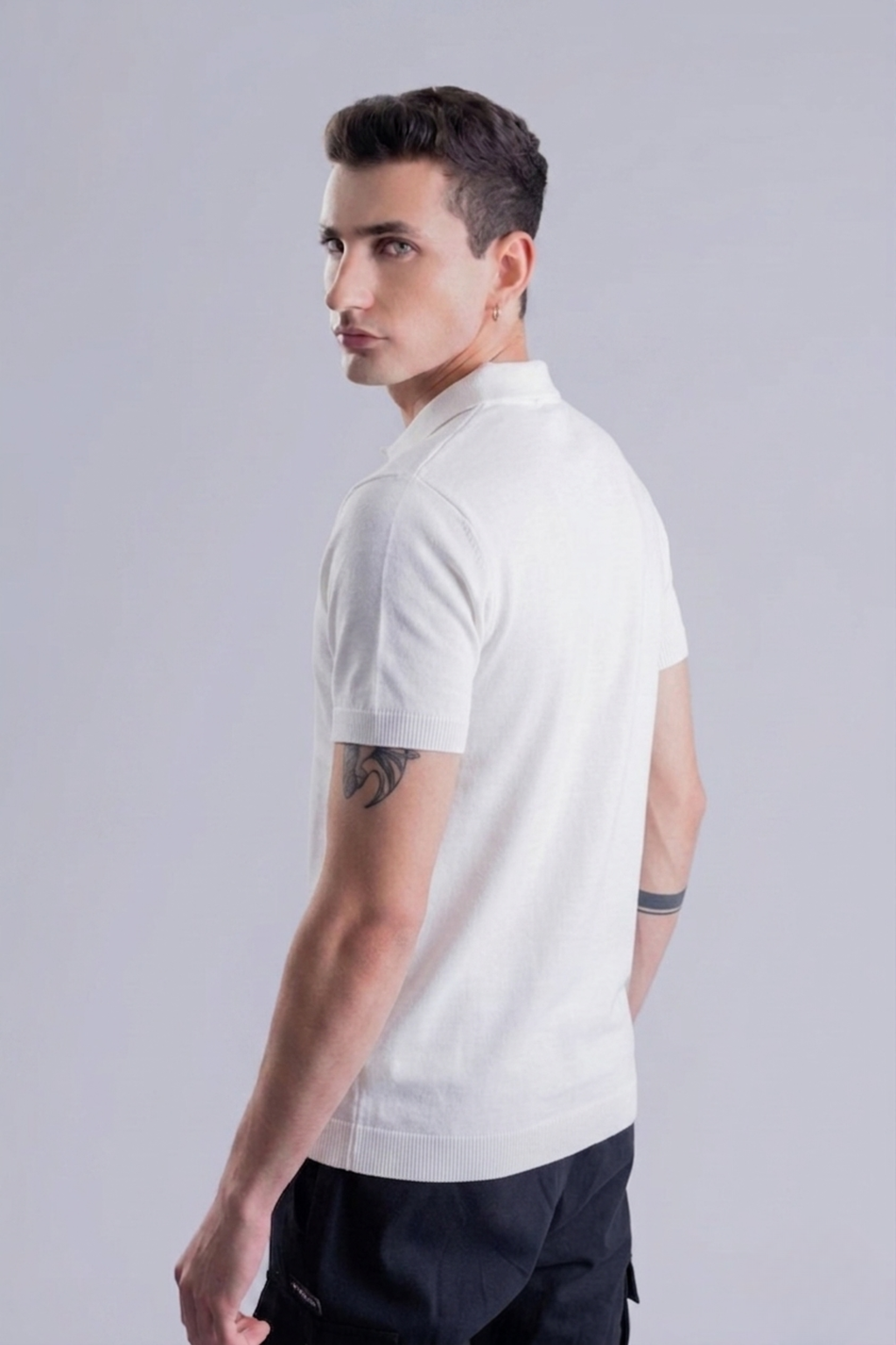 Ivory Crest White Regular Fit Polo