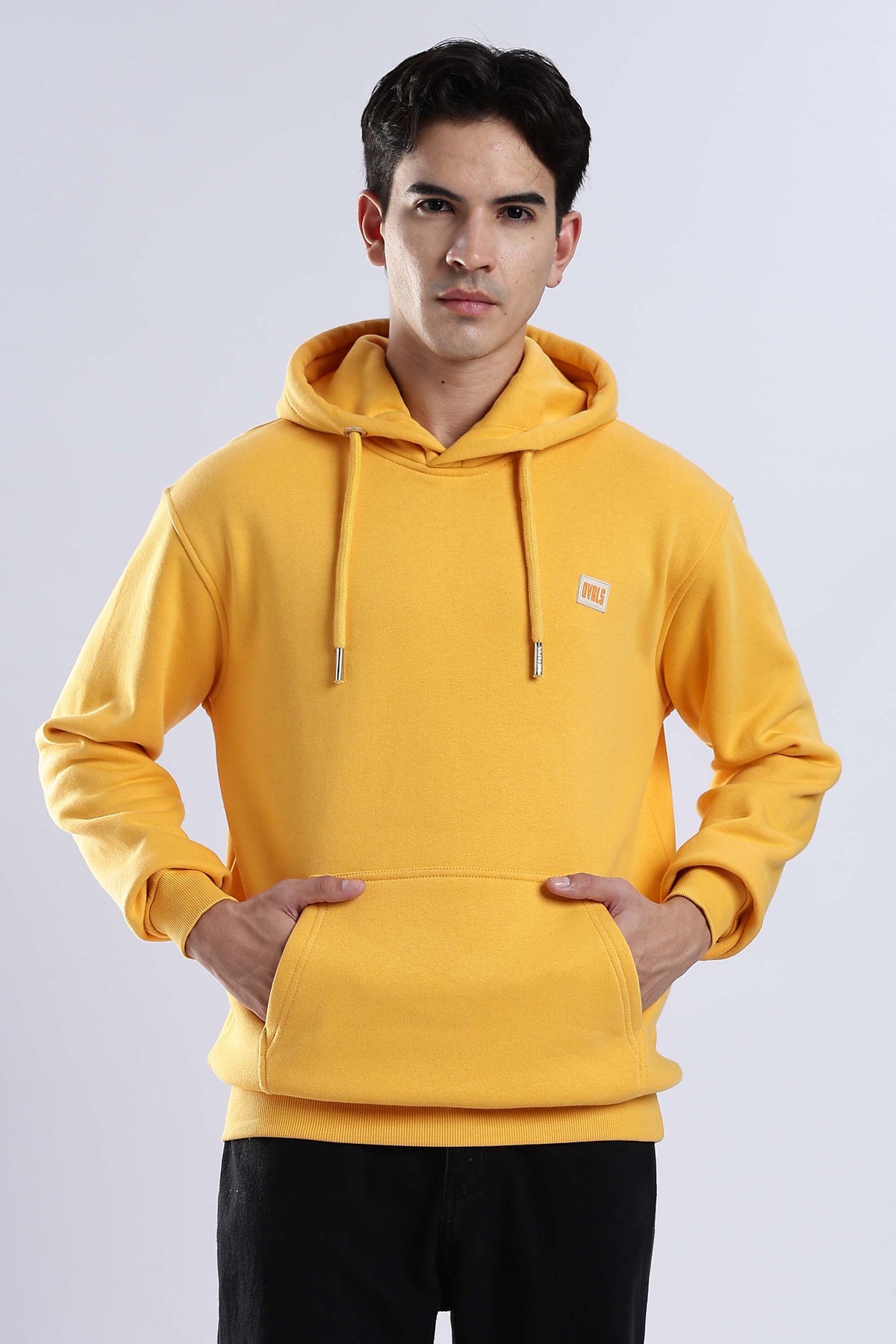 Yellow Plain Hoodie