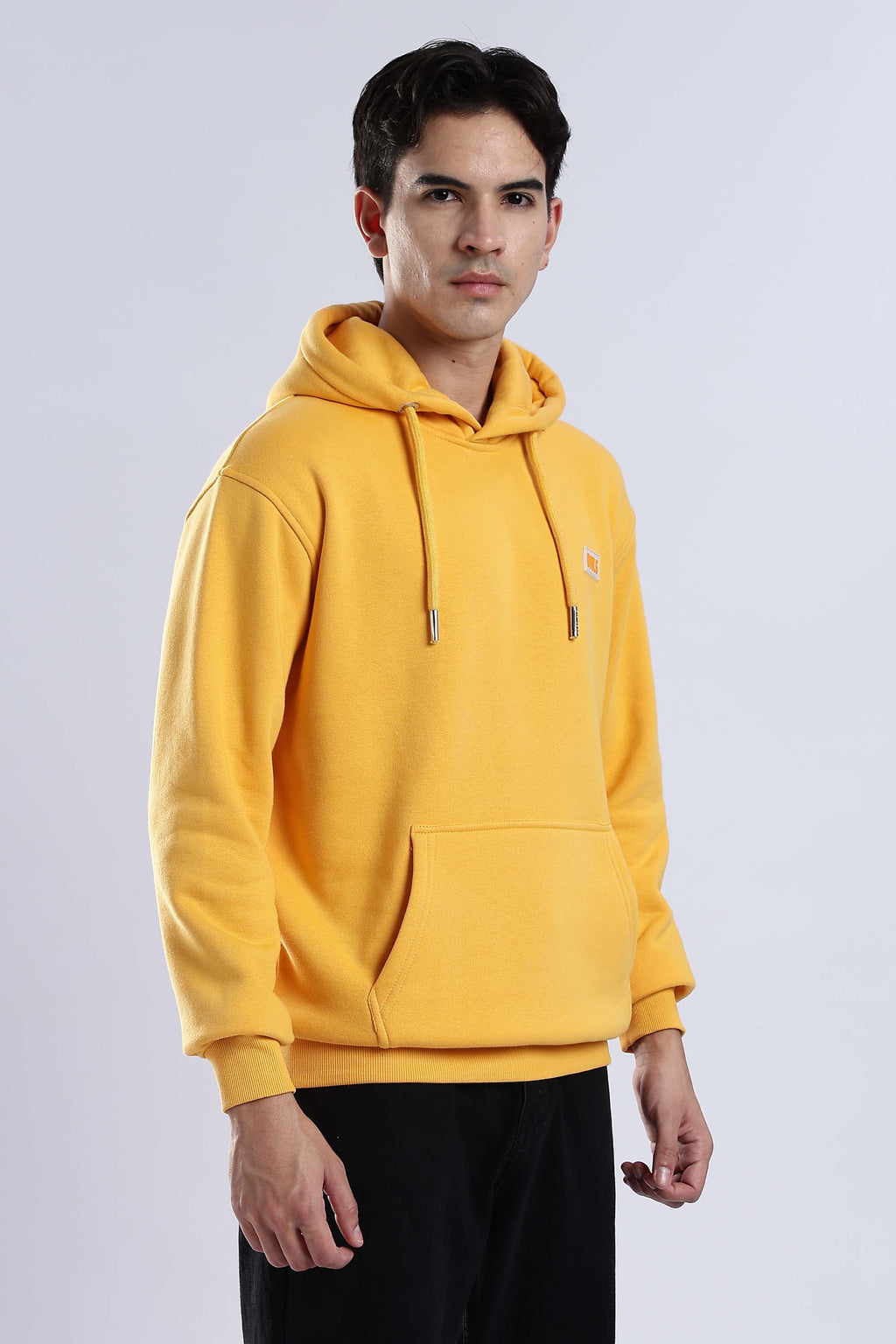 Yellow Plain Hoodie